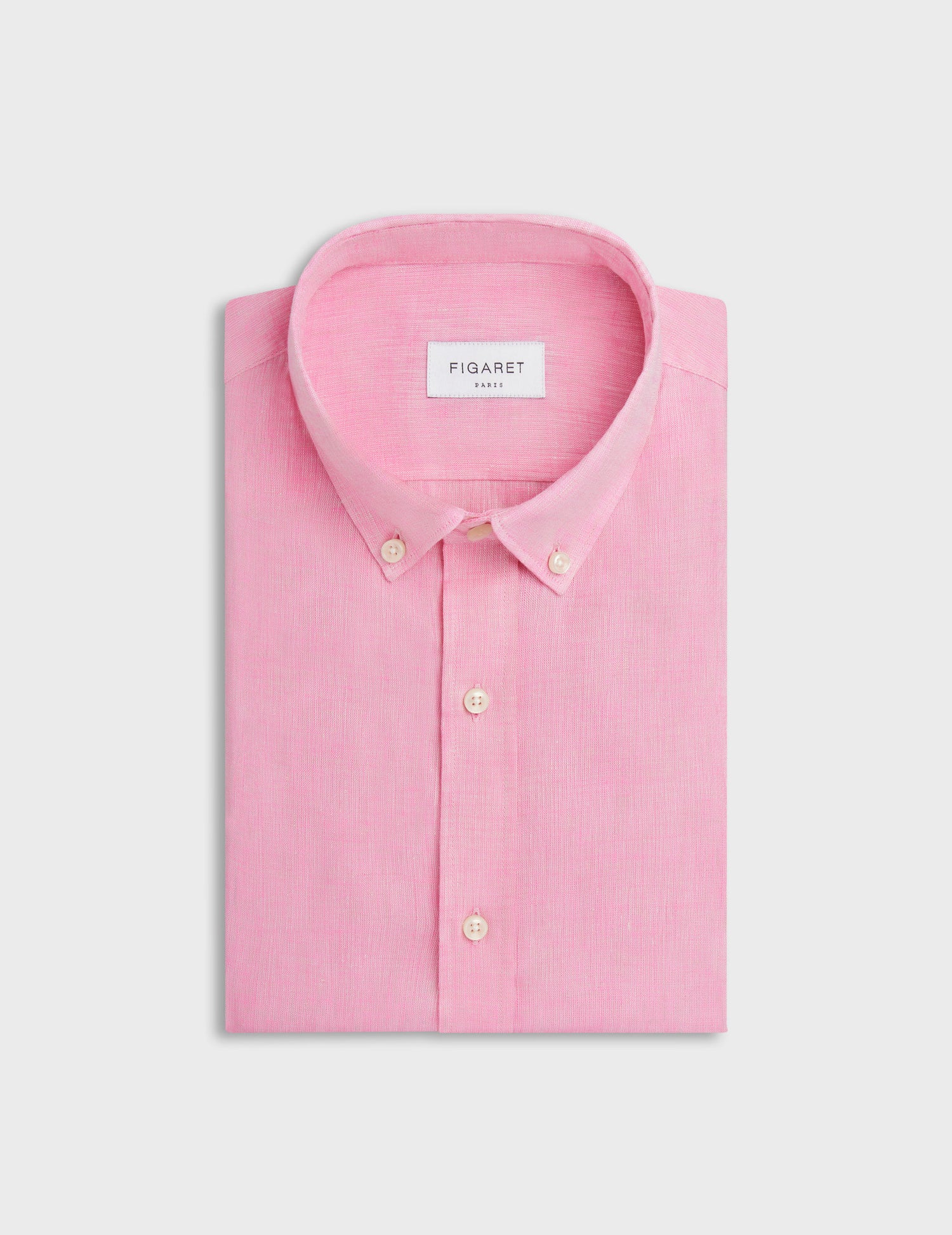 Gaspard shirt in pink linen - Linen - American Collar#4