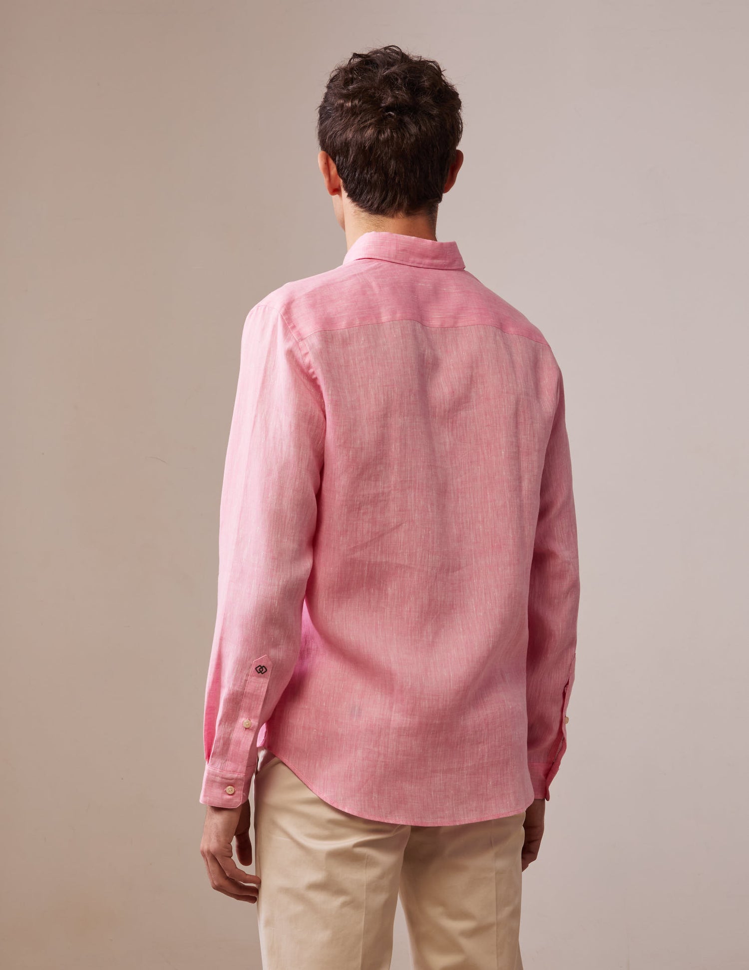 Gaspard shirt in pink linen - Linen - American Collar#2