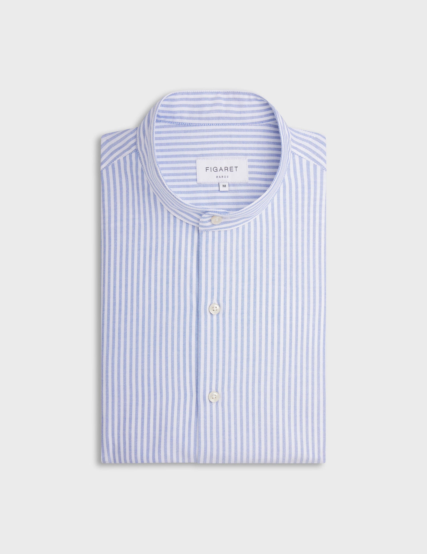 Striped blue Herwin shirt - Oxford - Officer Collar#5
