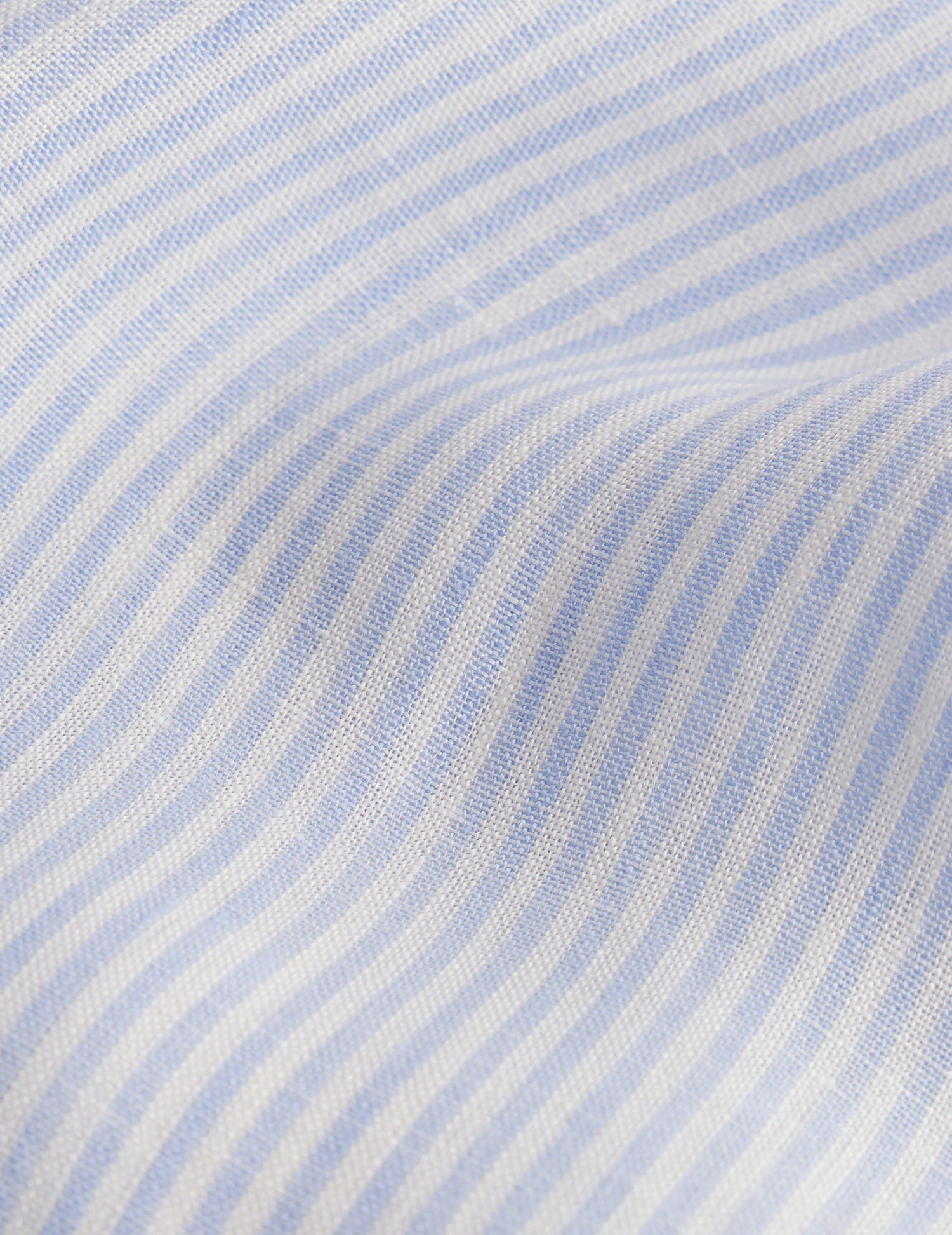Hilario shirt in light blue striped linen - Linen - Officer Collar#6