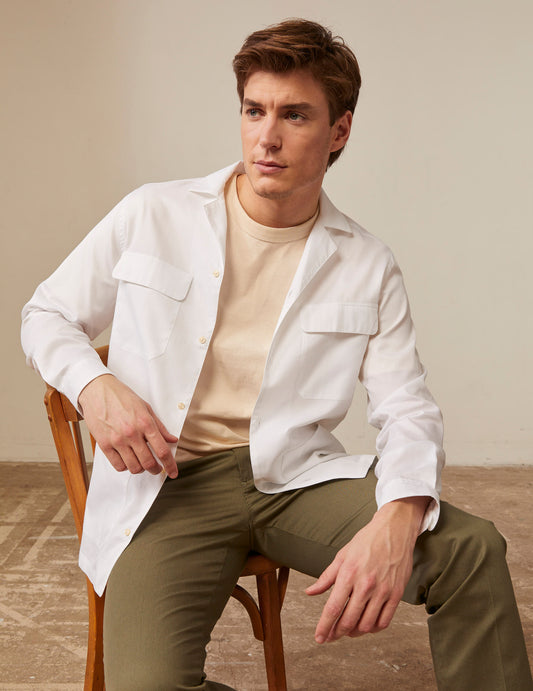 Horacio white shirt - Fashioned - Pyjamas Collar