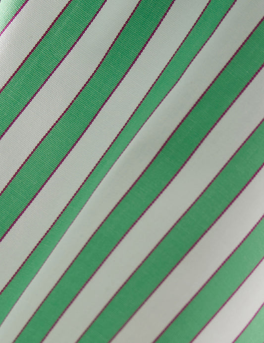 Striped green semi-fitted shirt