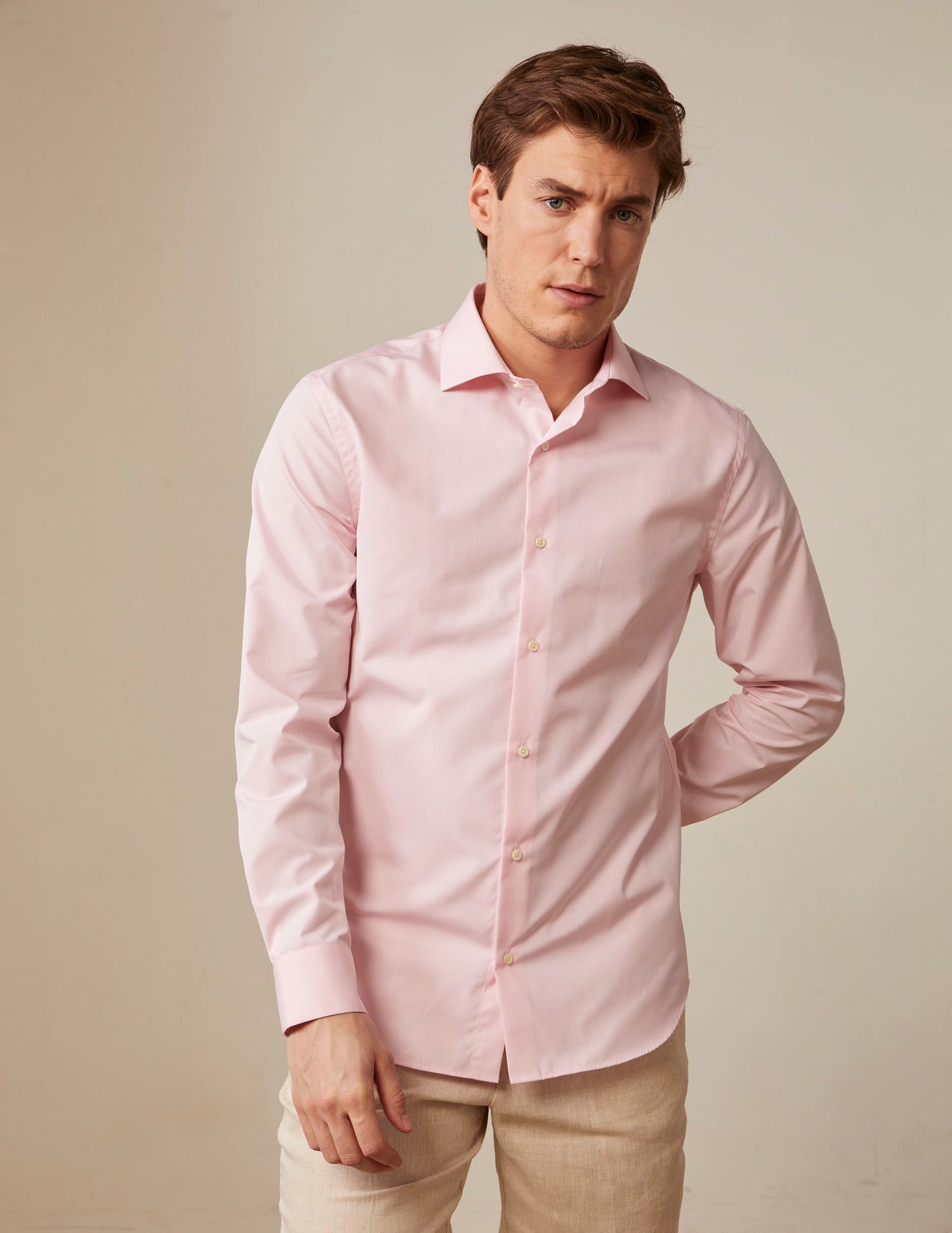  fitted Pink shirt - Poplin - Italian Collar#3