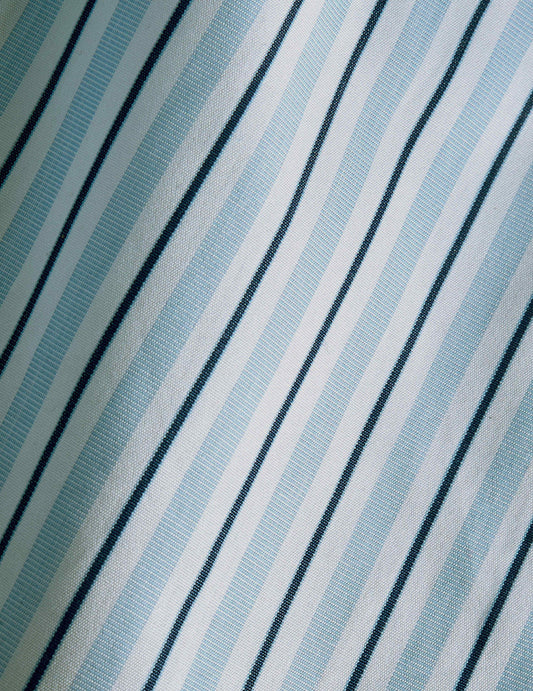 Blue striped semi-fitted shirt