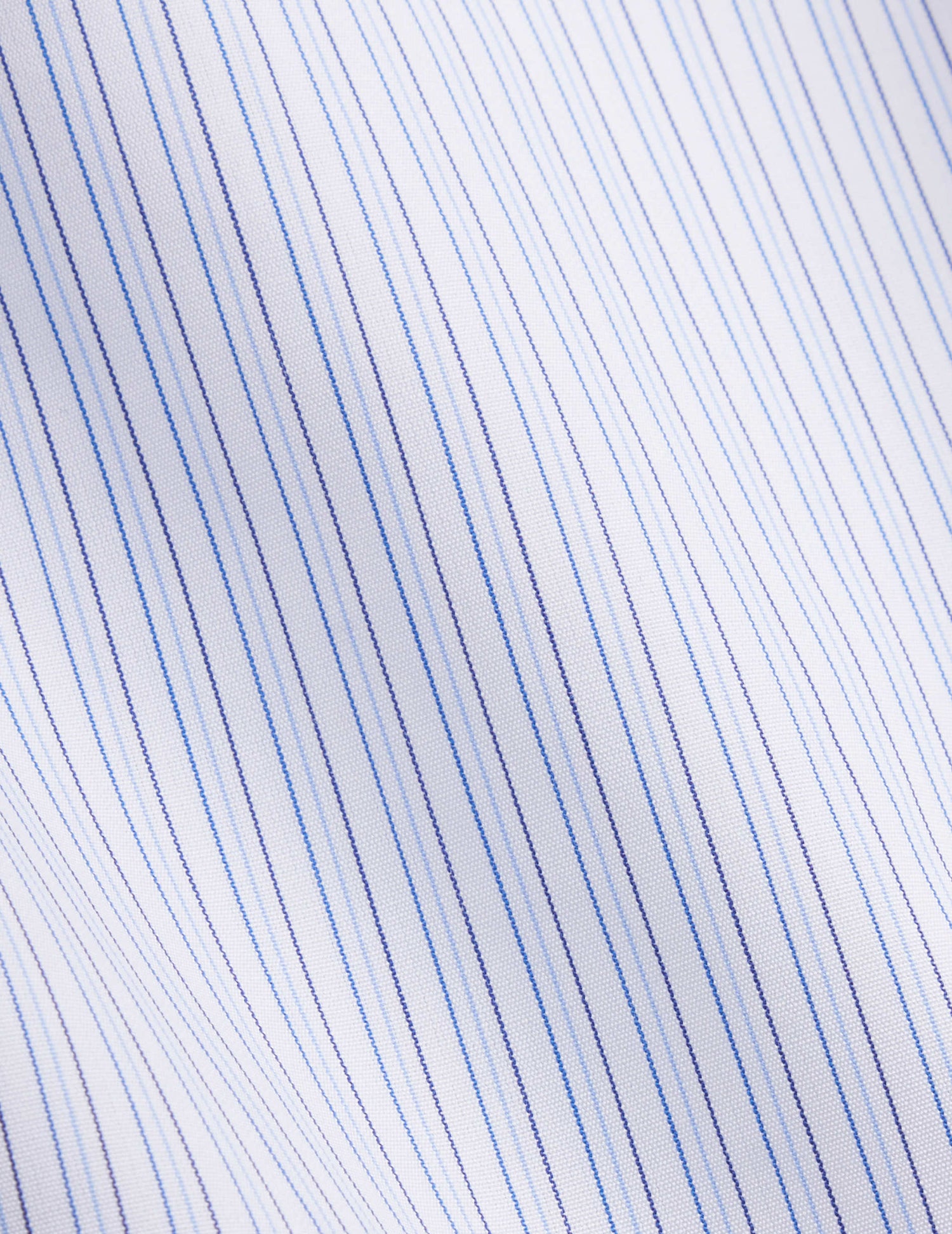 Striped blue semi-fitted shirt - Poplin - Italian Collar#2