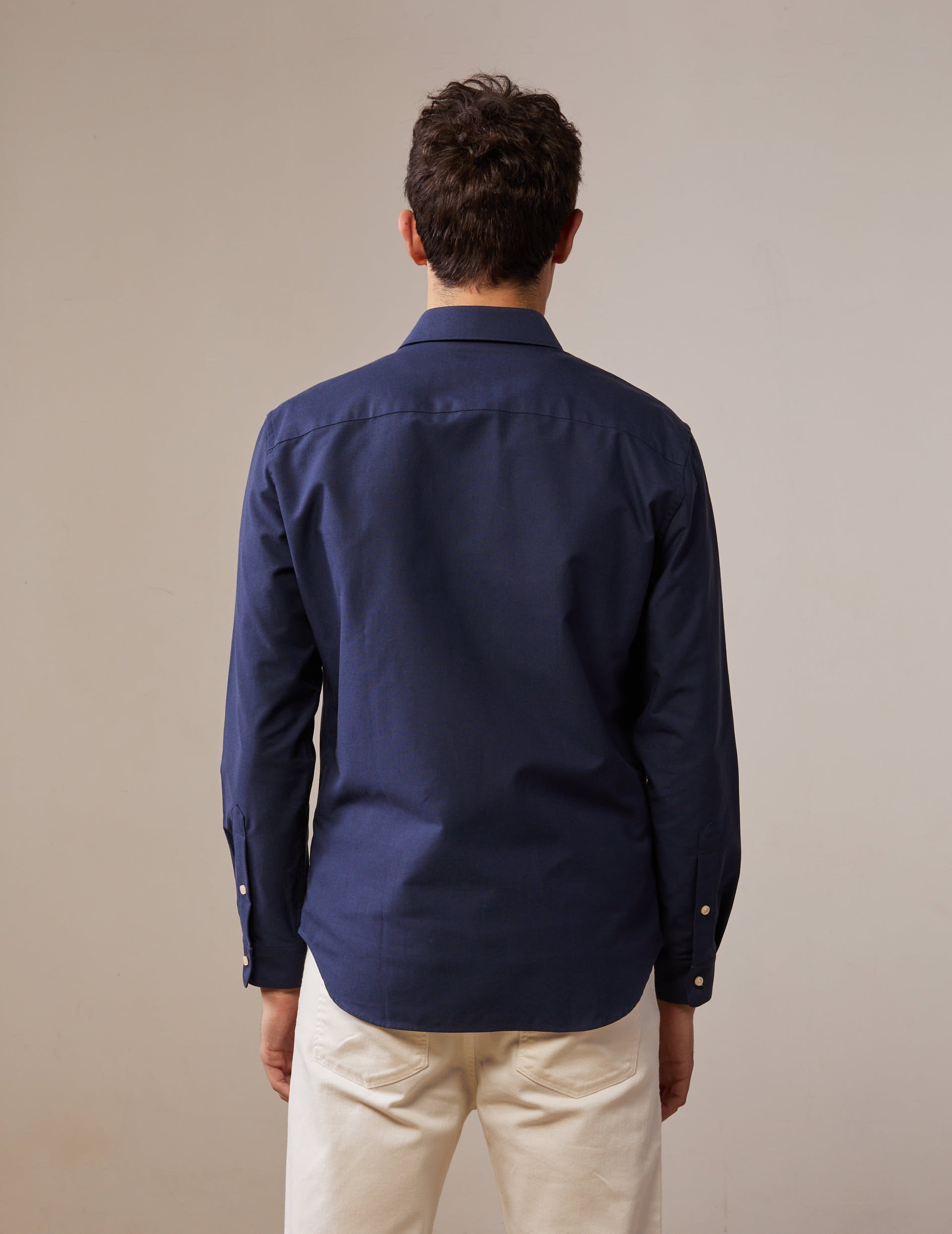 Navy Leonardo shirt - Oxford - French Collar