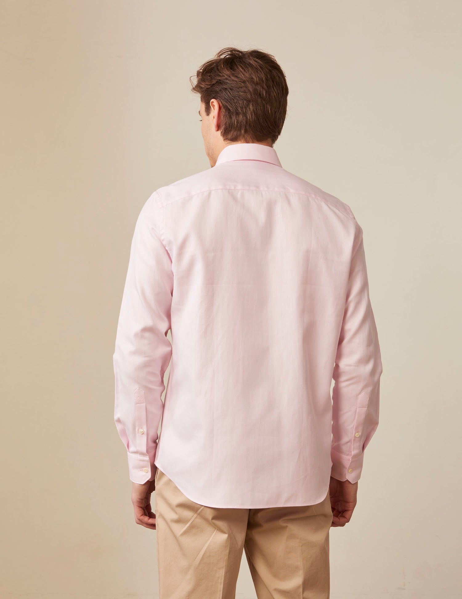 Light pink semi-fitted shirt - Chevron - Majestic Collar#4