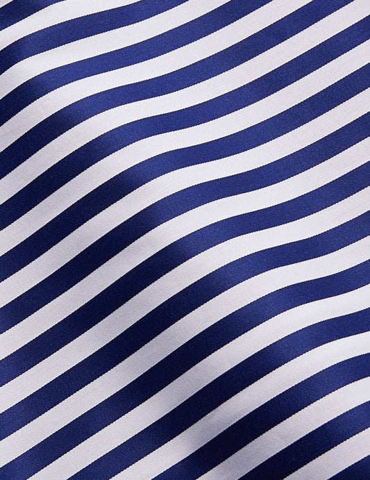 Striped navy semi-fitted shirt