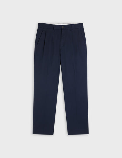 Driss chinos in navy cotton twill