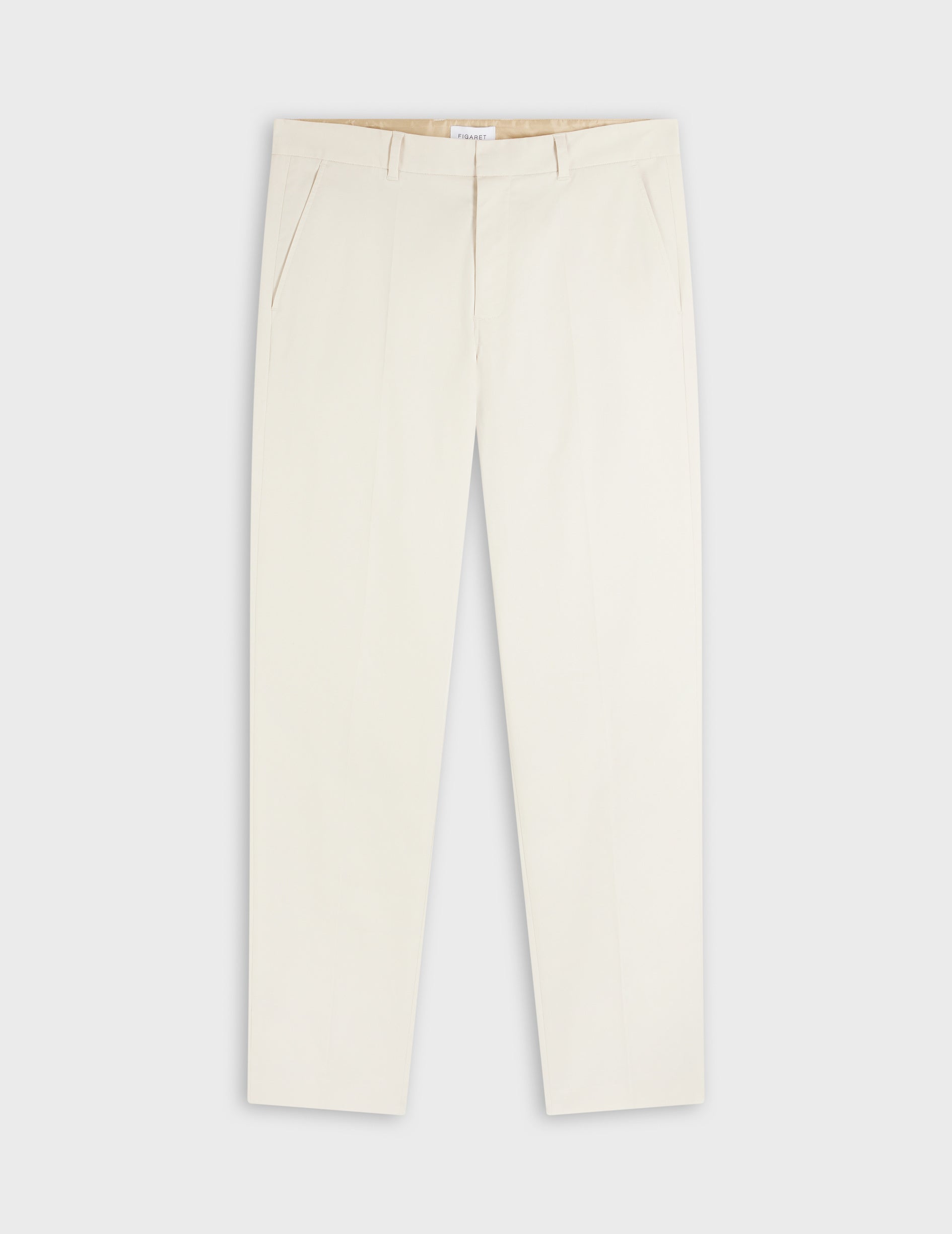 Geofrey chinos in beige cotton twill