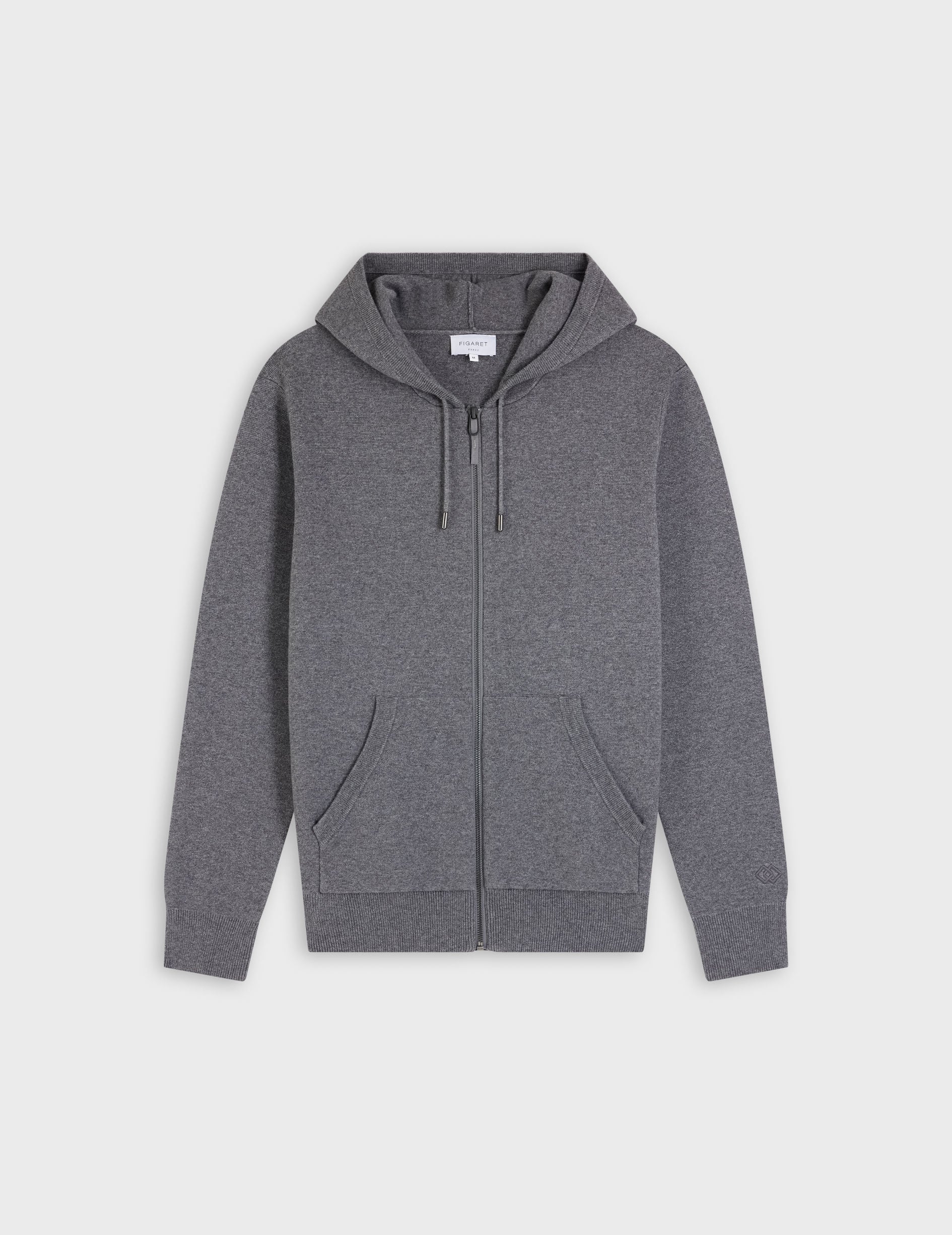 Hugo gray merino wool cardigan