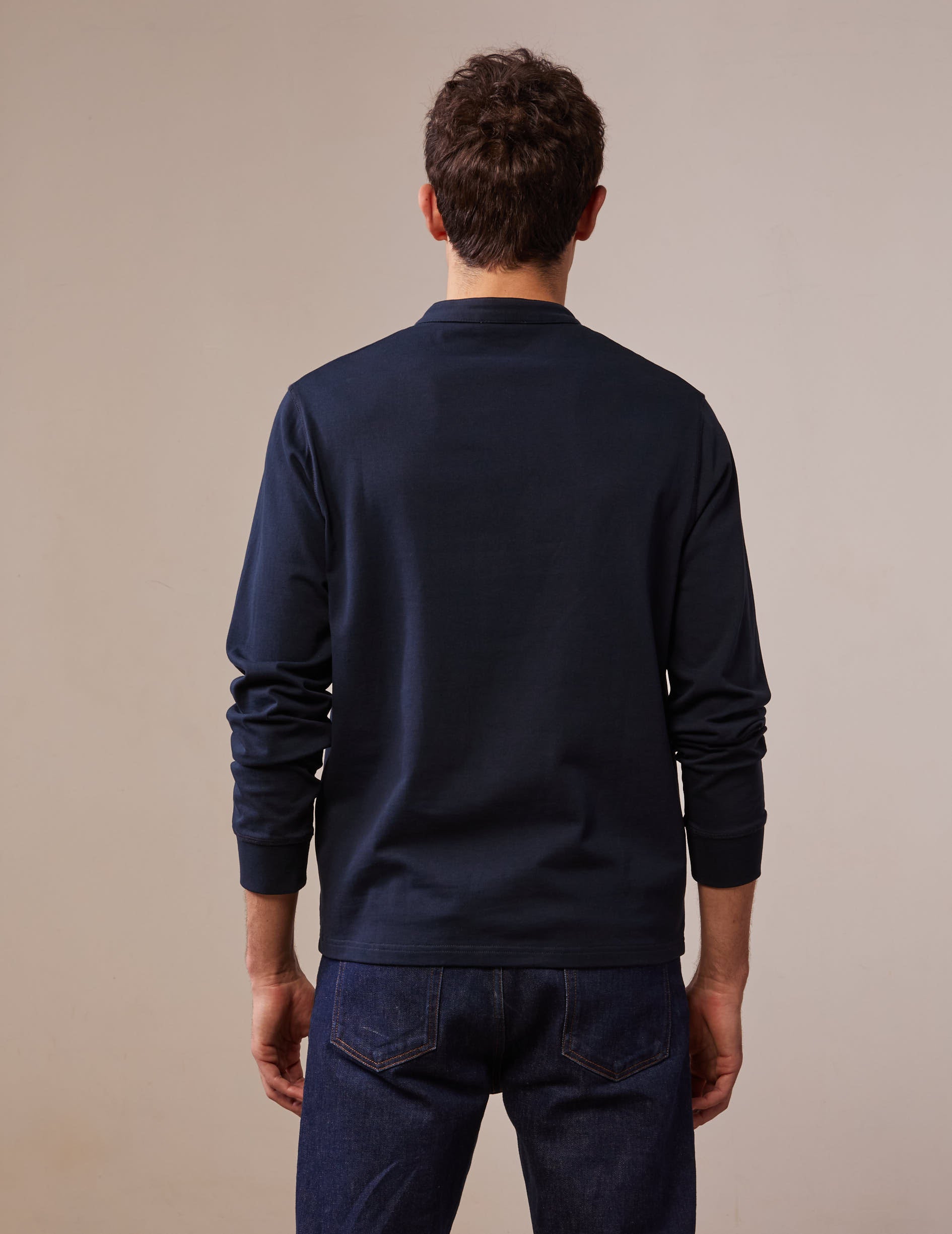 Navy cotton Charles T-shirt