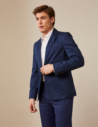 Hilton blazer in navy cotton twill