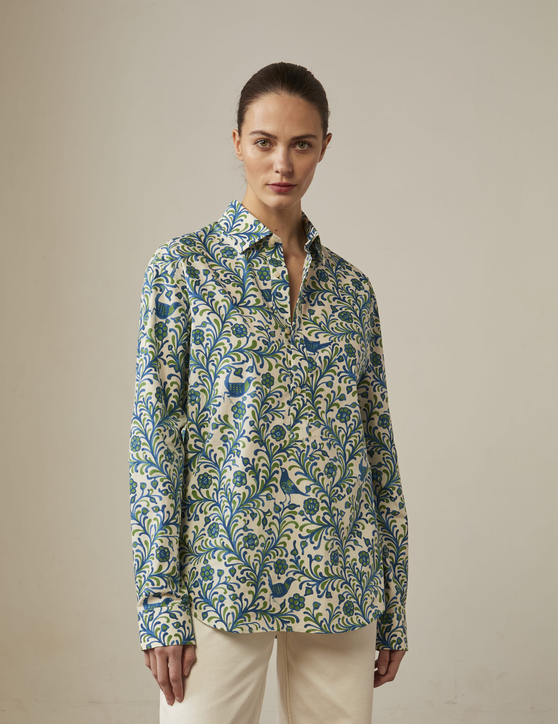 Cadaques printed shirt - Poplin - Shirt Collar