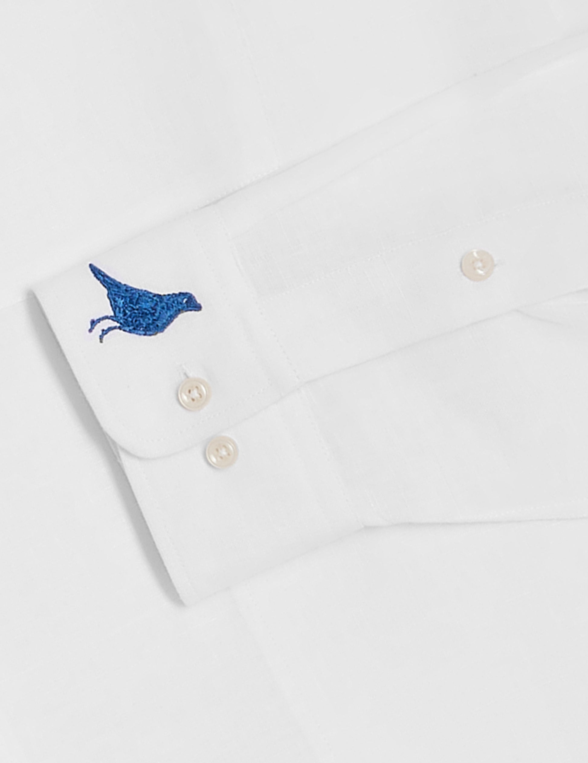 White Formentera shirt - Linen - Tunisian Collar