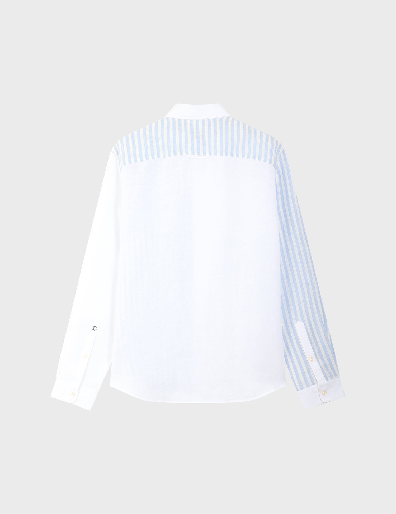 Harry blue and white striped linen fun shirt - Linen - American Collar#9