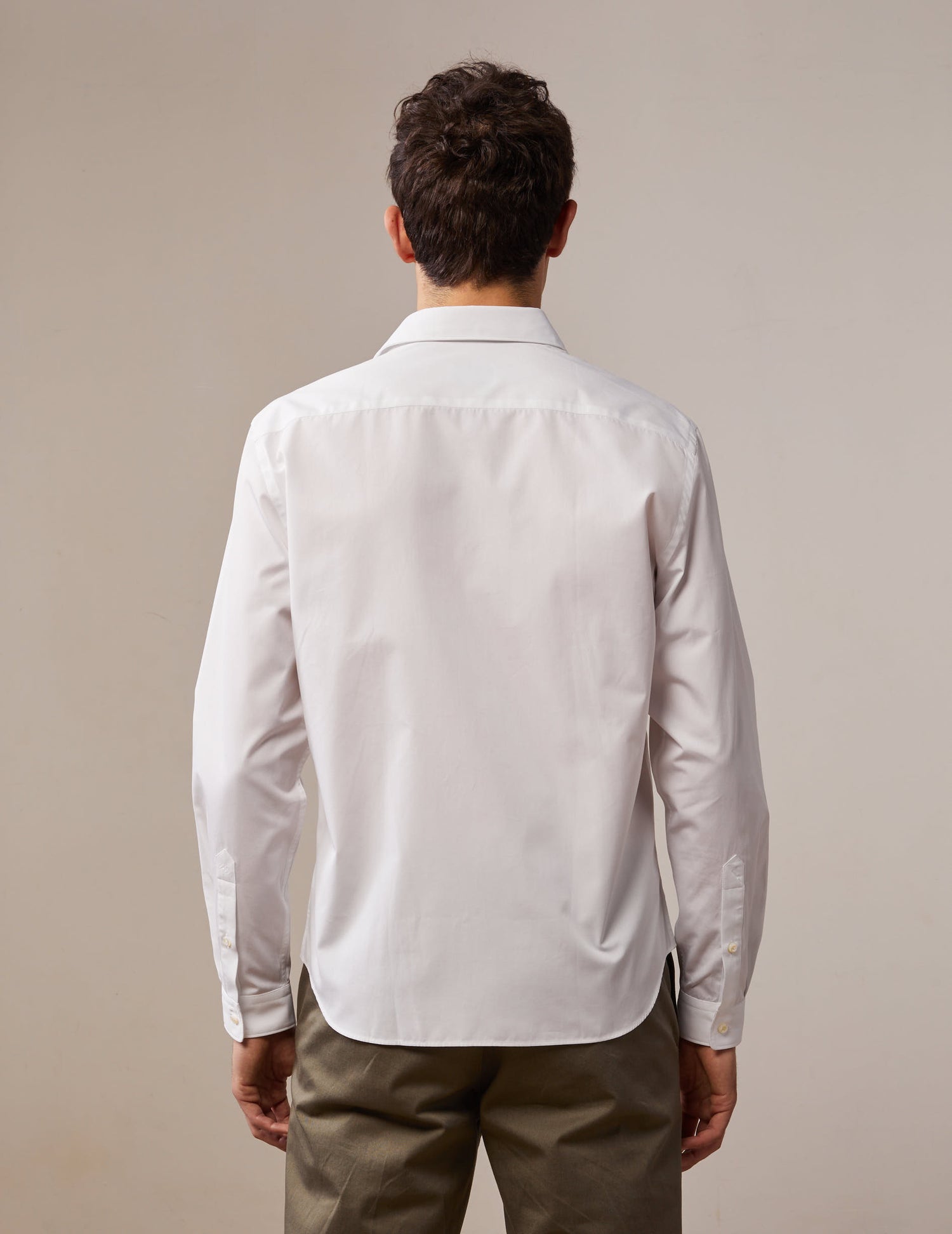 White "Je t'aime" shirt with blue embroidery - Poplin - Figaret Collar#3