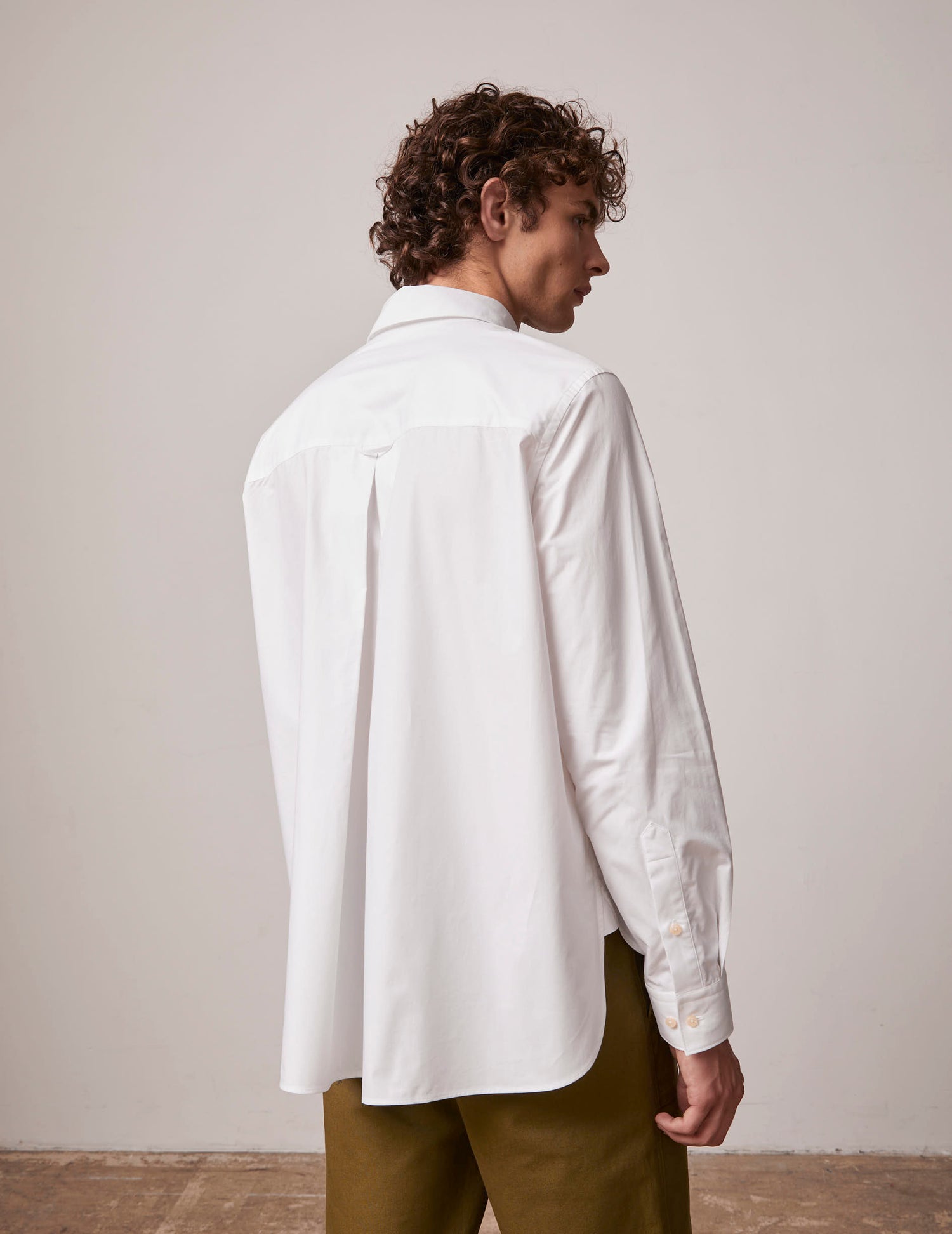 Long white Marais shirt - Poplin - French Collar#4