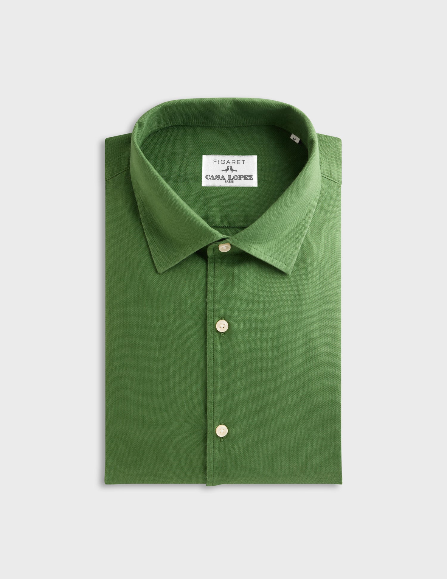 Pedro green shirt - Piqué cotton - Shirt Collar#10
