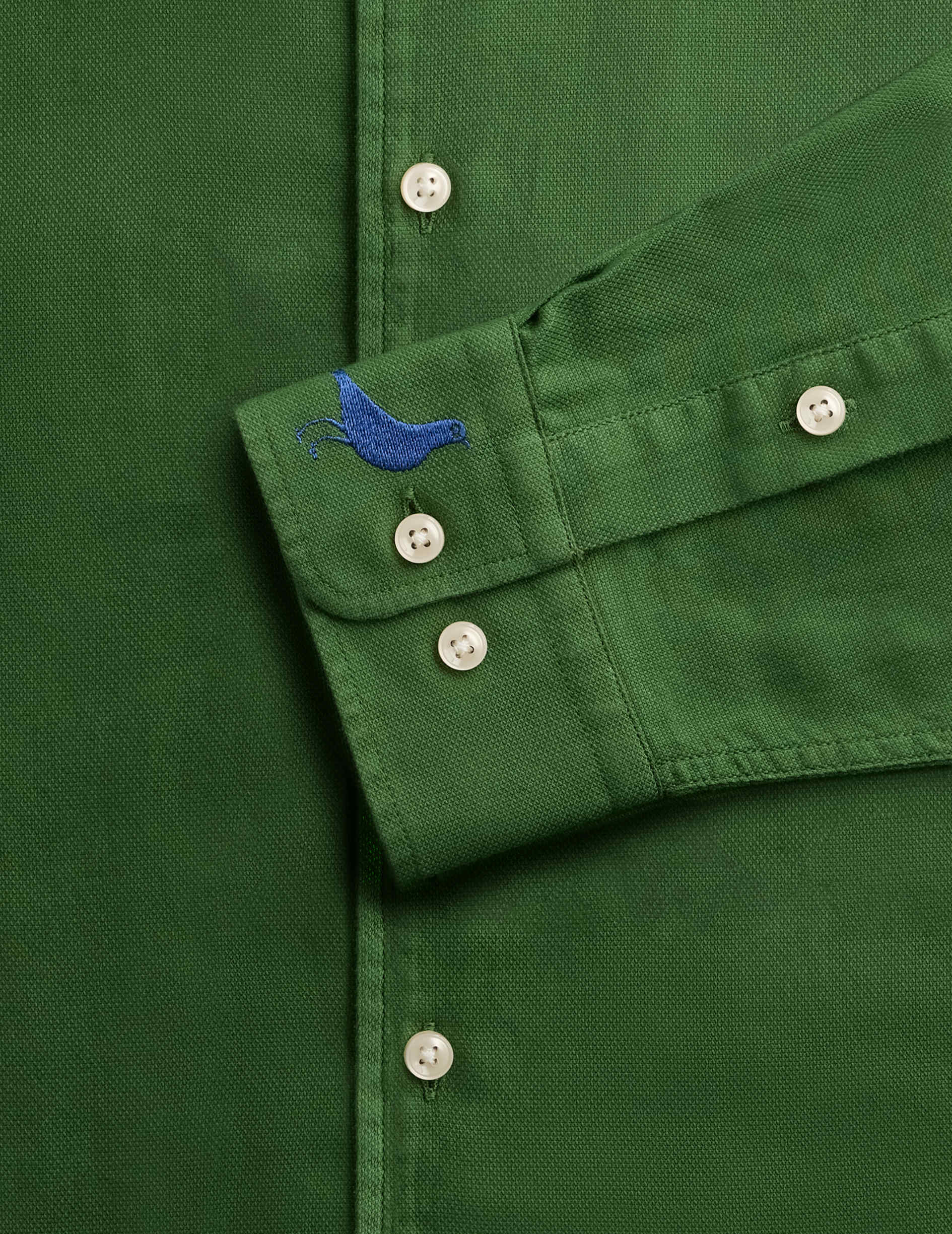 Pedro green shirt - Piqué cotton - Shirt Collar