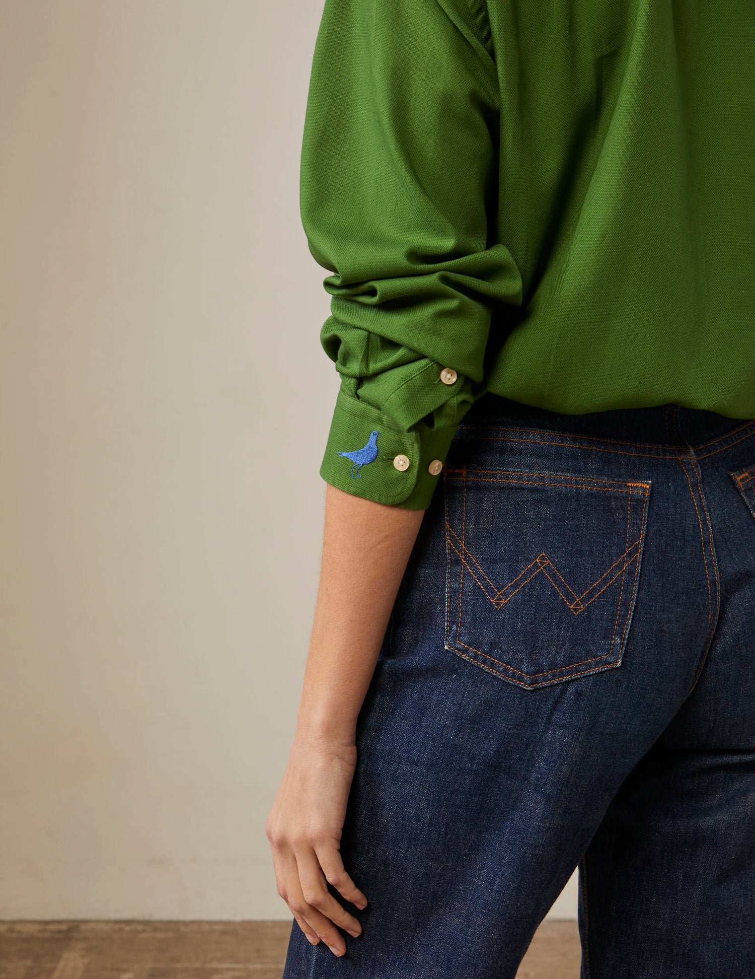 Pedro green shirt - Piqué cotton - Shirt Collar#9