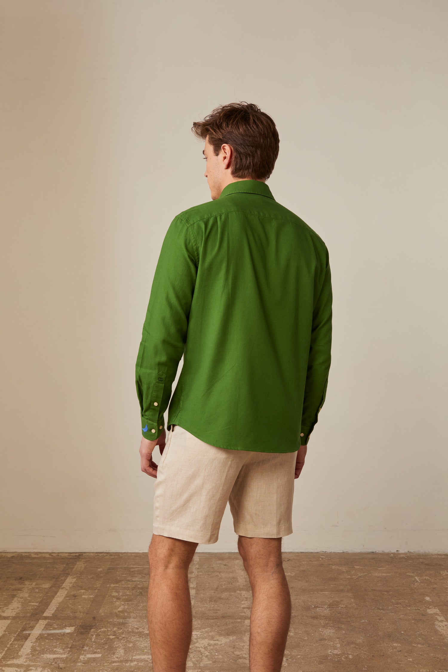 Pedro green shirt - Piqué cotton - Shirt Collar#6