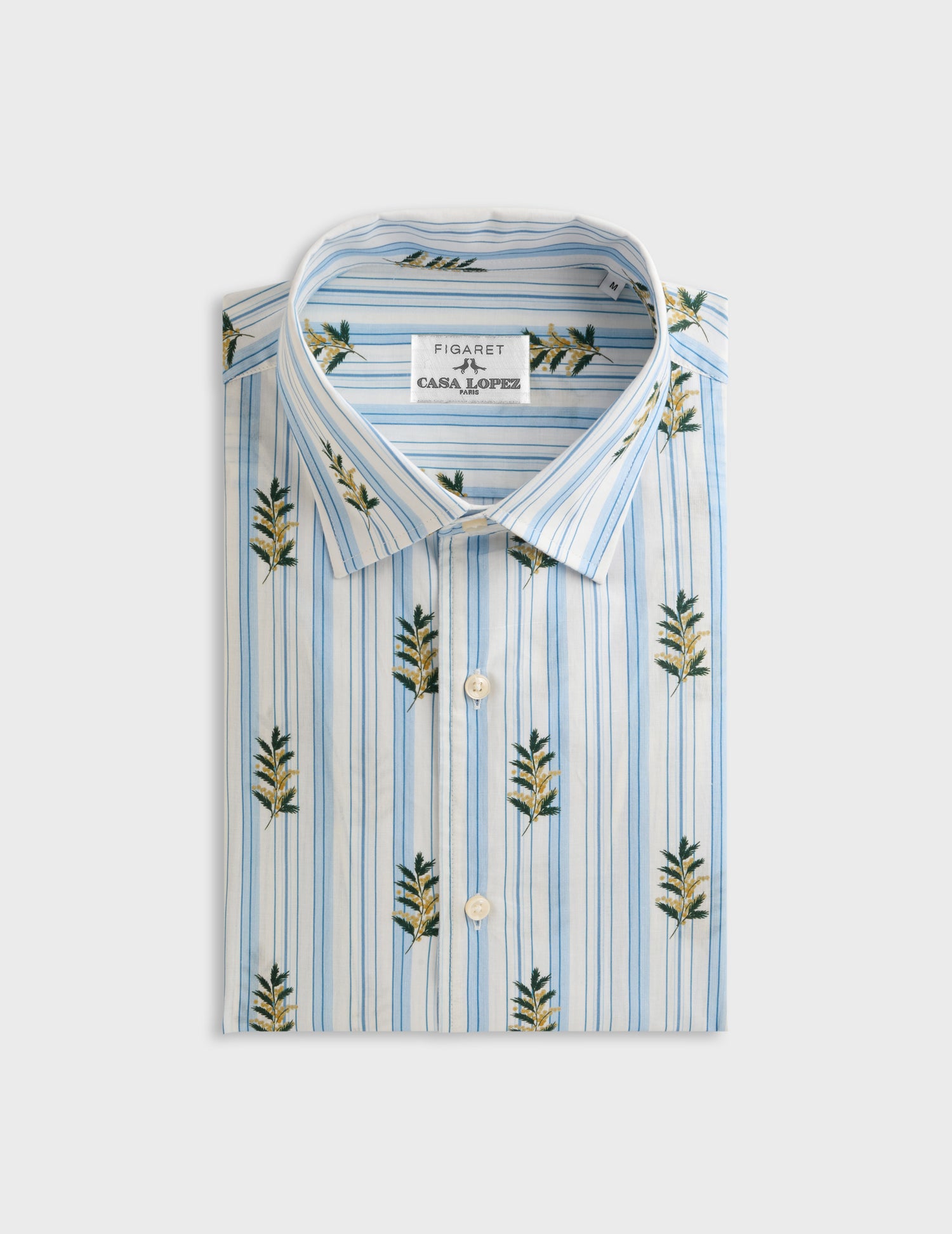 Mimosa print Pedro shirt - Cotton voile - Shirt Collar#9