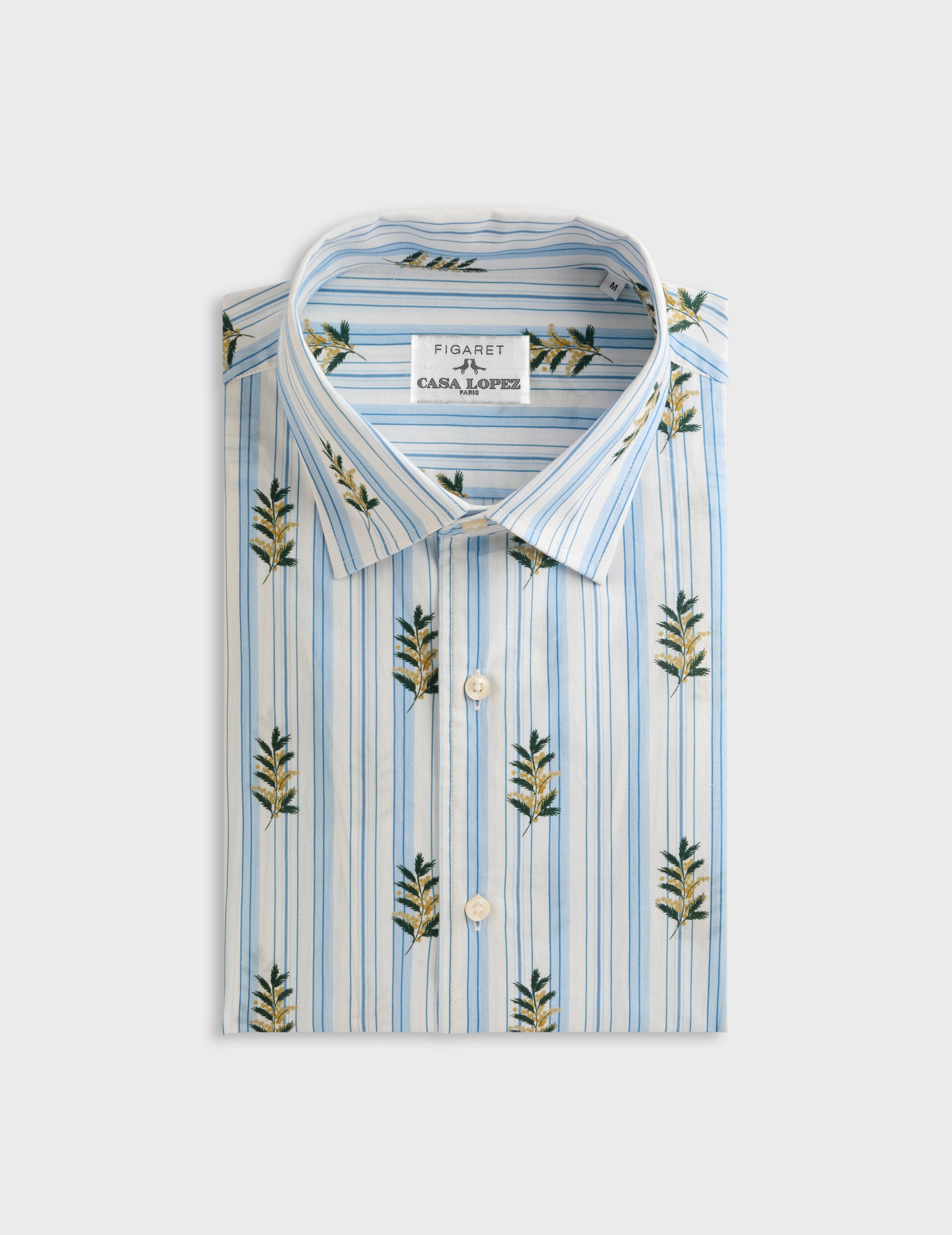 Mimosa print Pedro shirt - Cotton voile - Shirt Collar