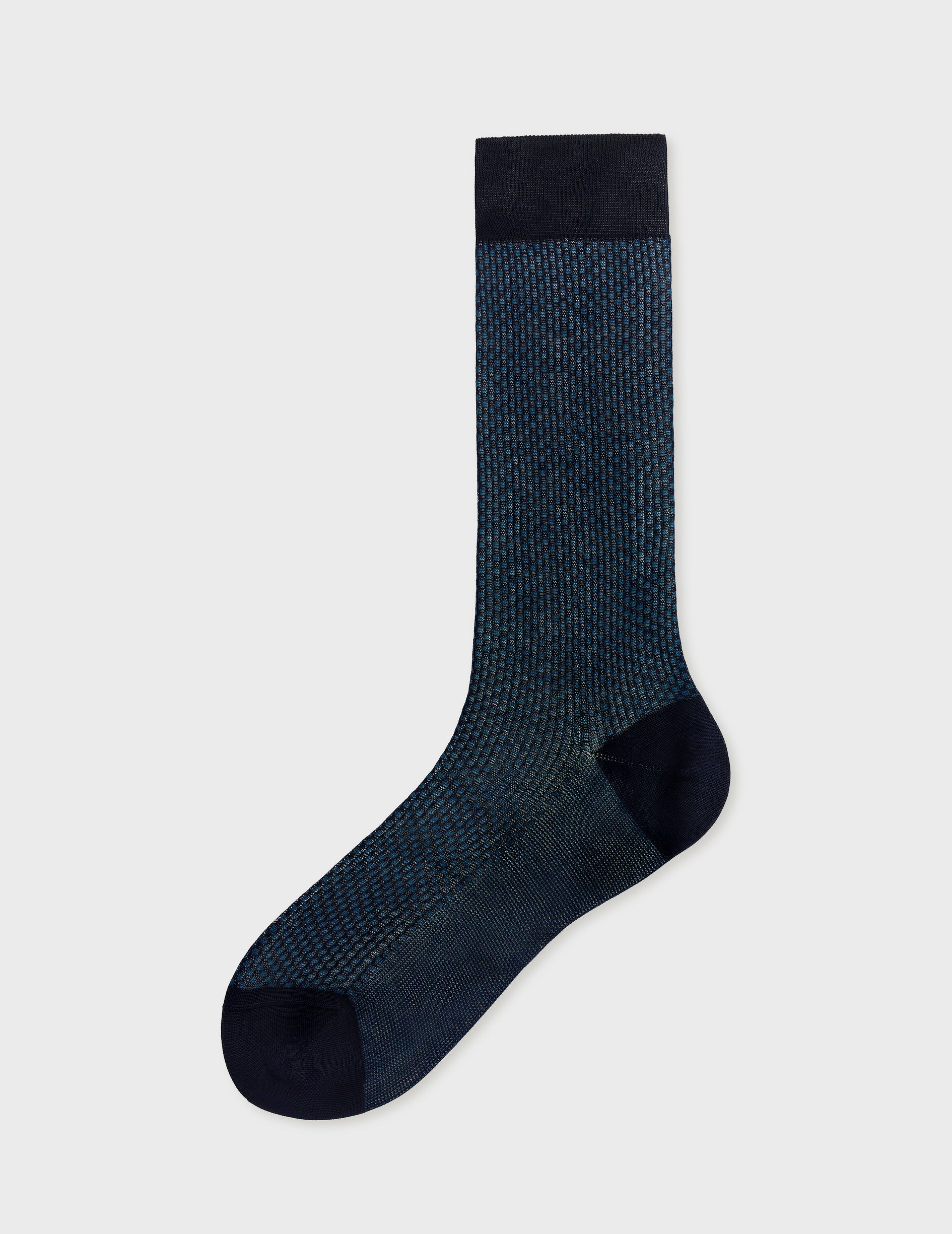 Blue and navy checked double thread from Scotland socks 