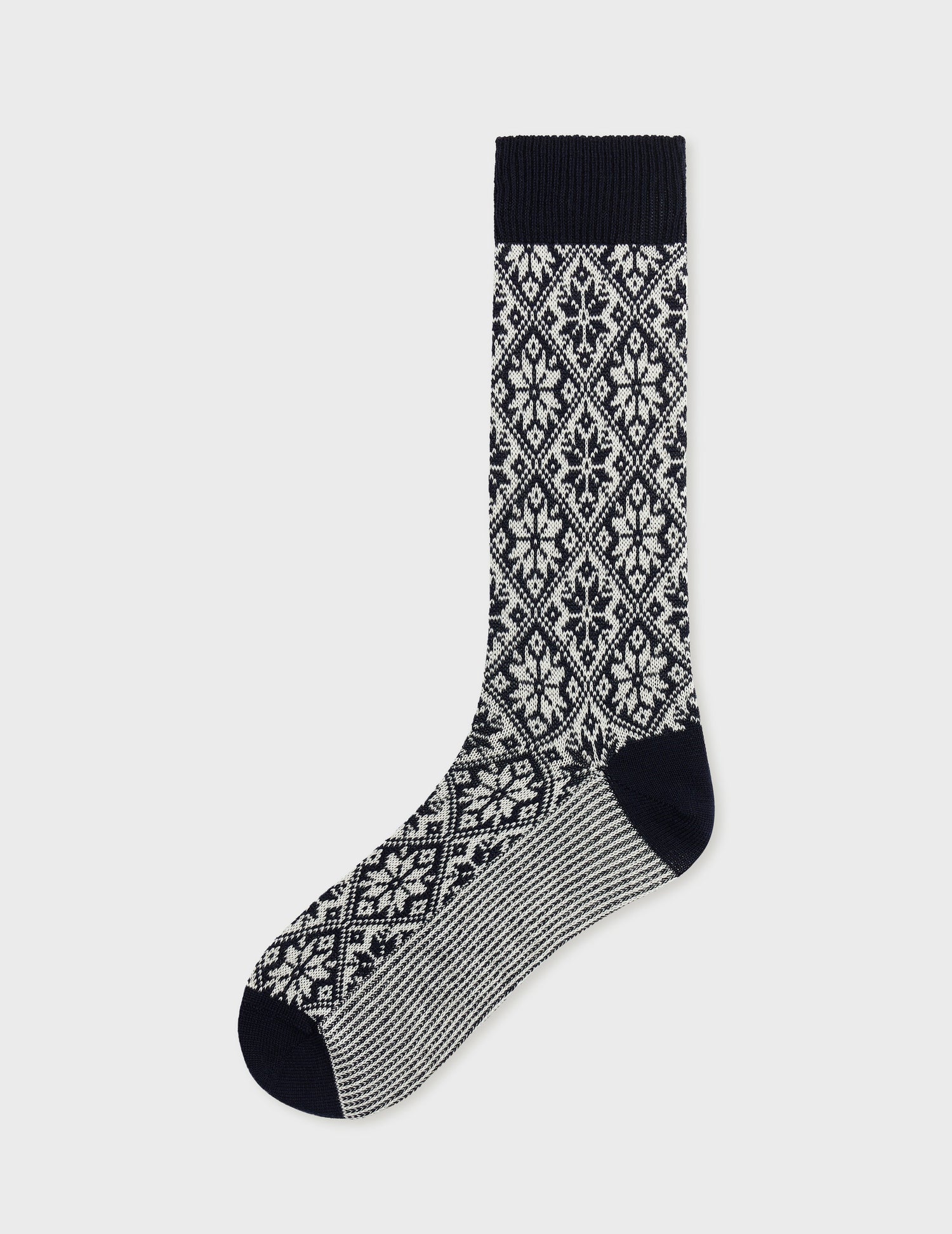 Navy patterned socks