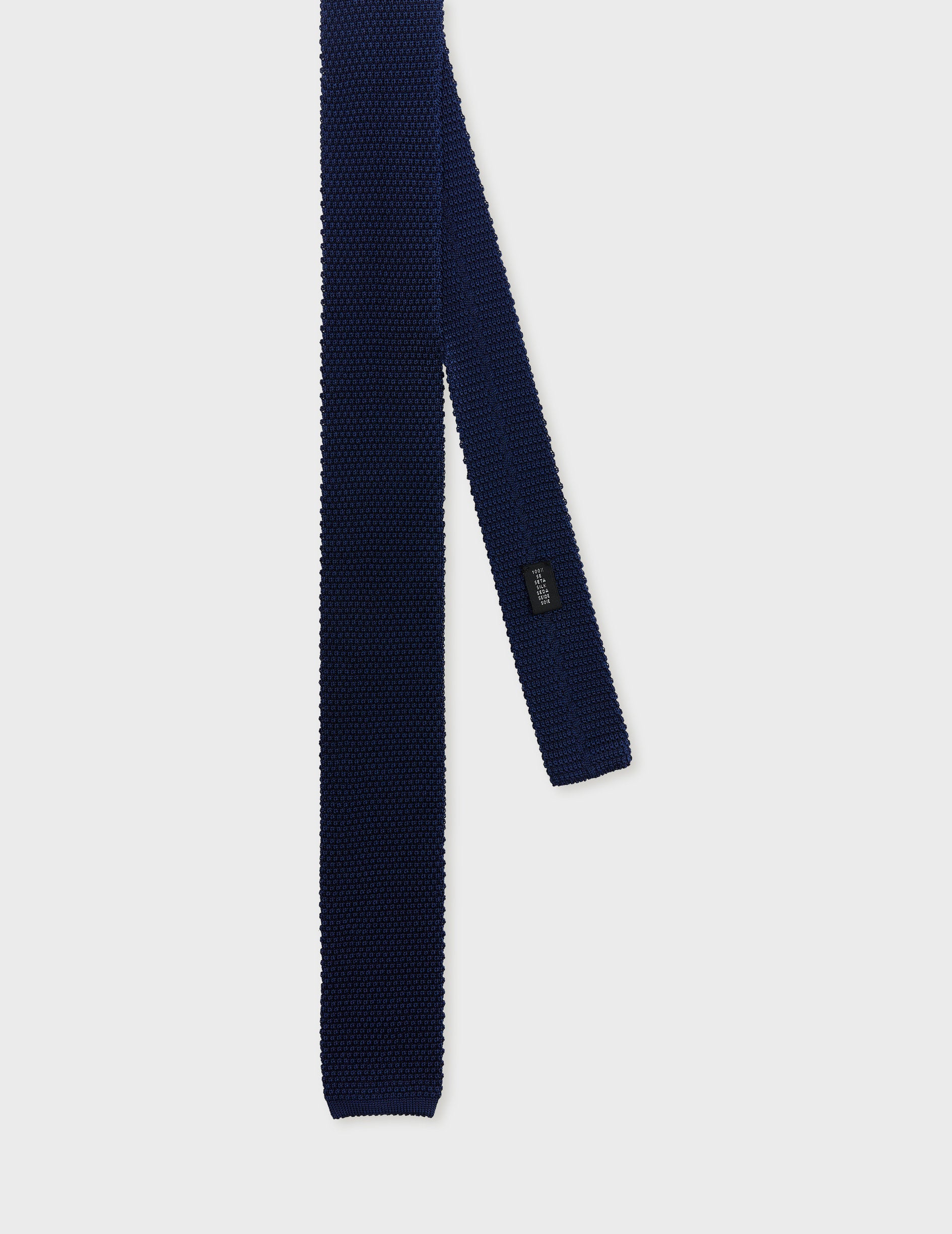 Navy knit tie