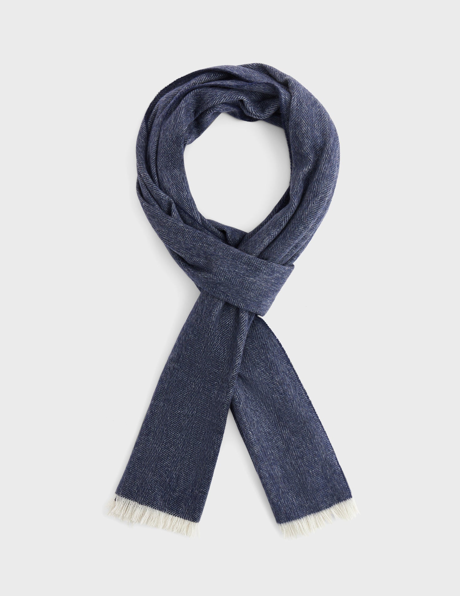 Navy chevron scarf