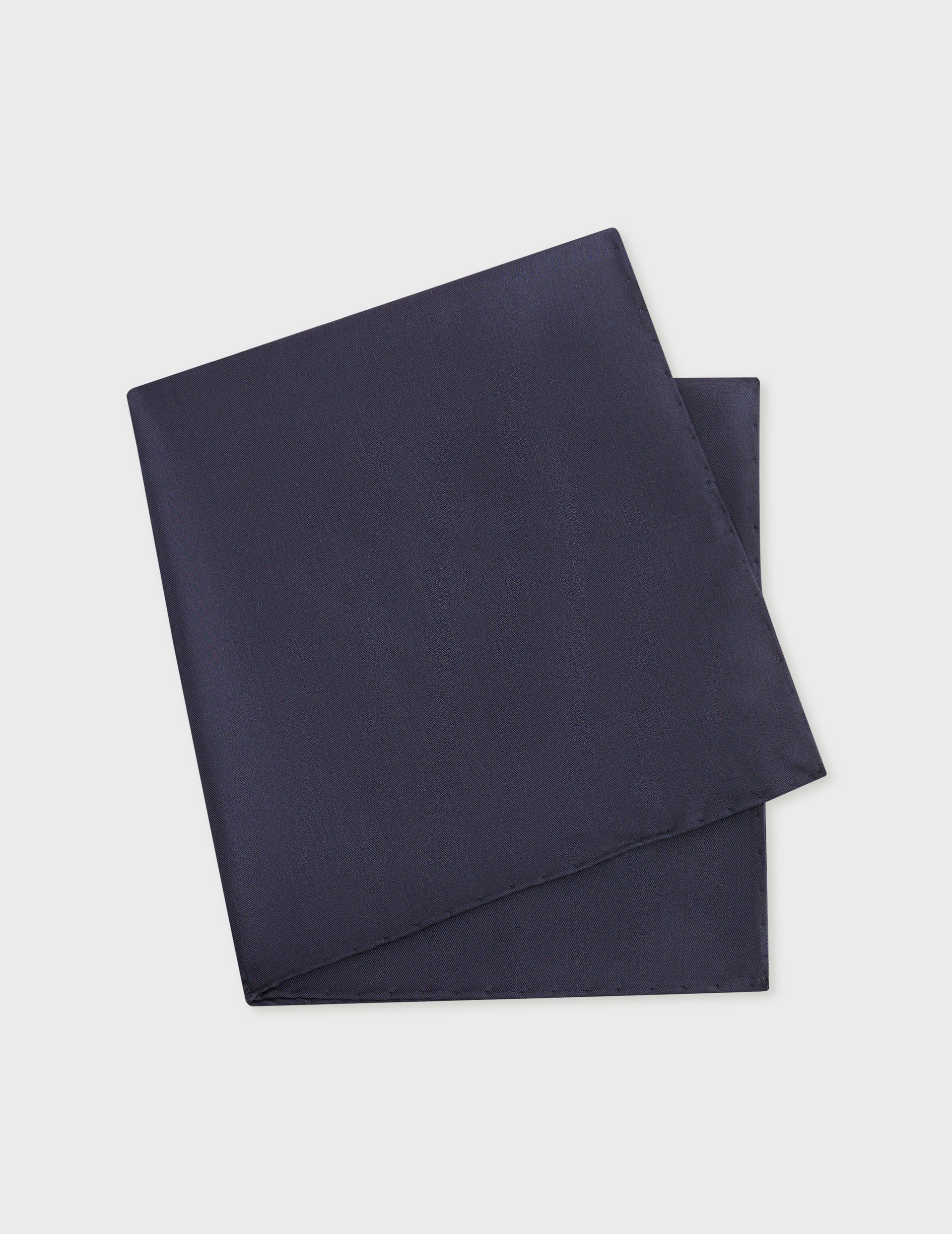 Navy twill pocket square