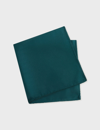 Green twill pocket square