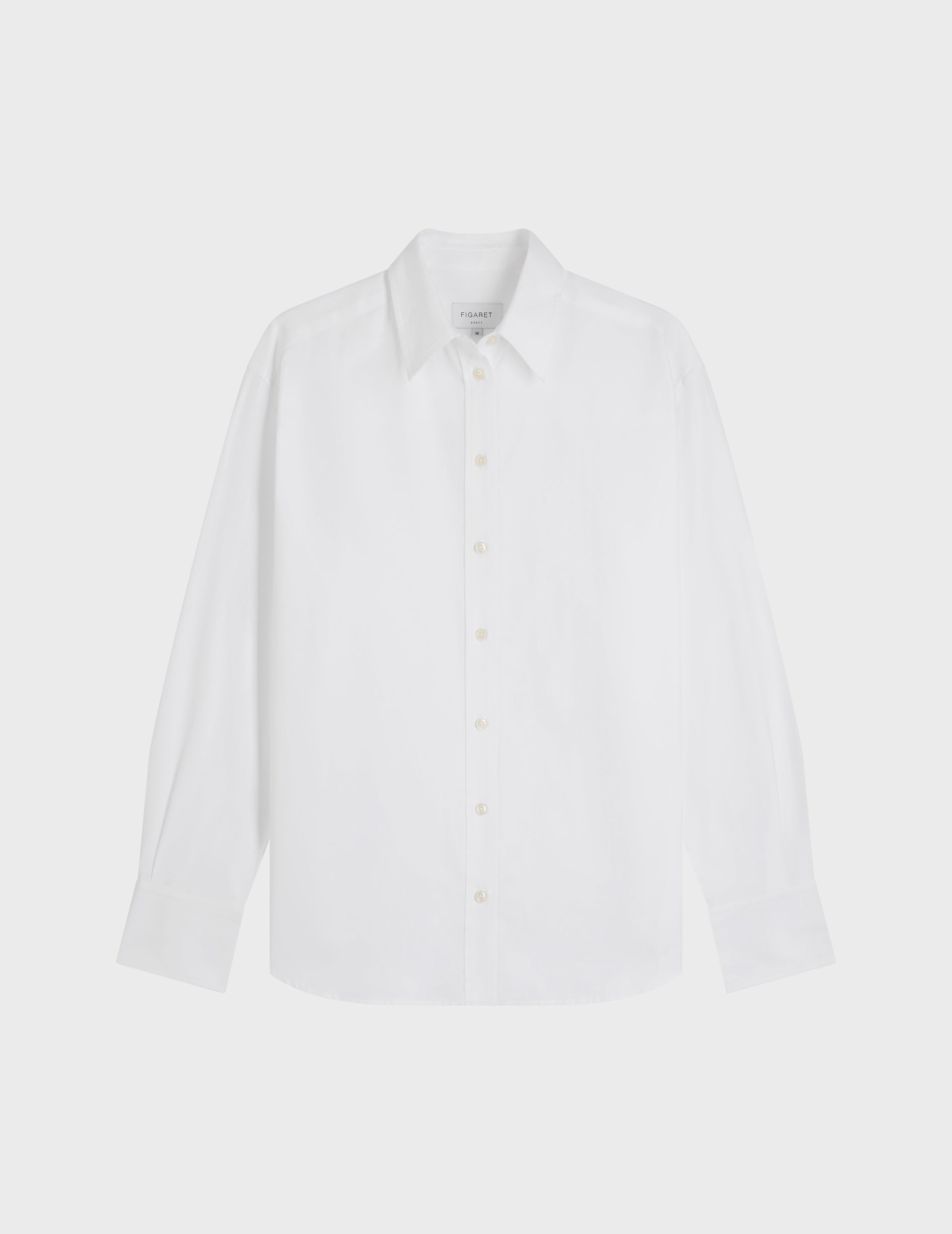 white Amber shirt - Chevron - Shirt Collar