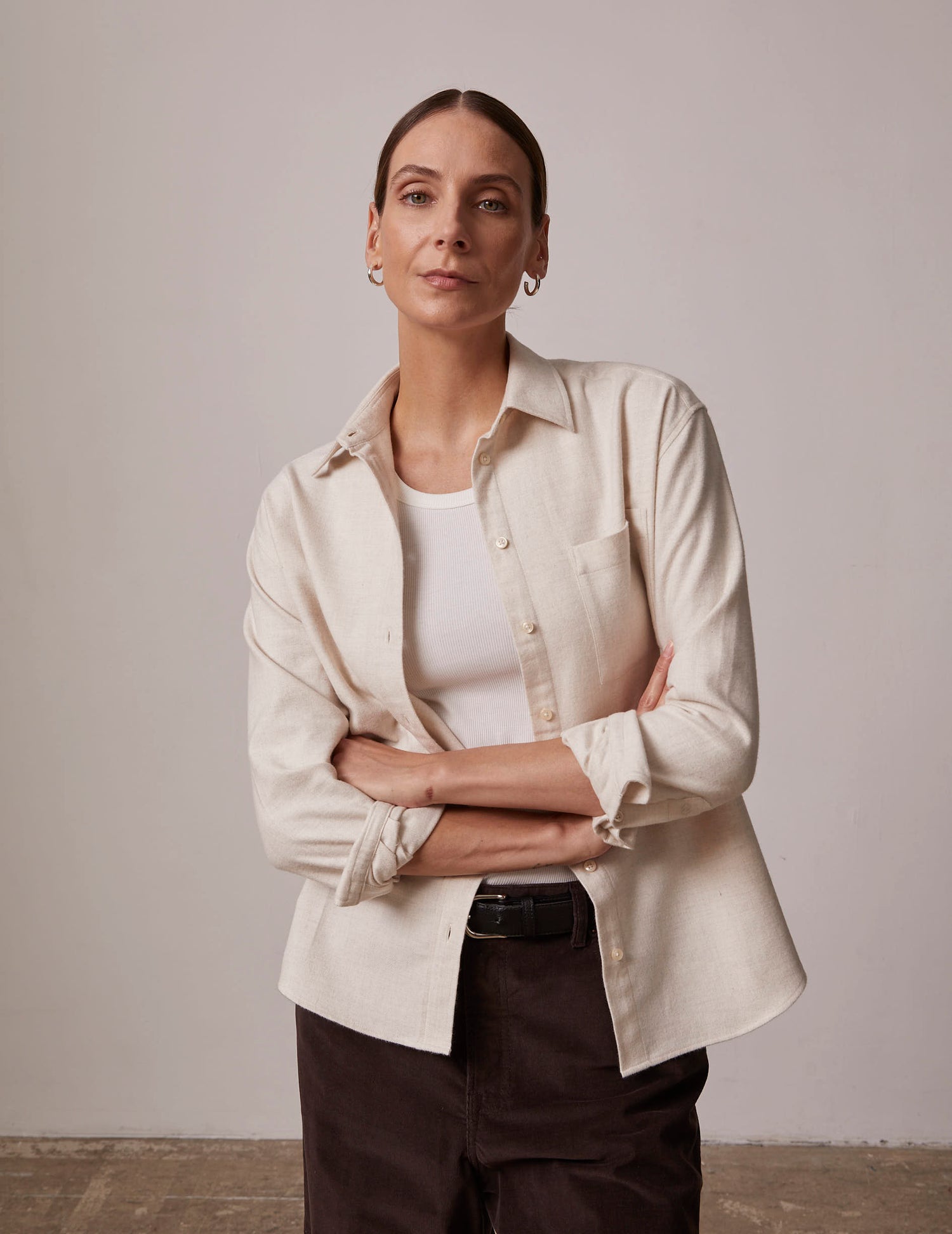 ecru Charlotte shirt - Flannel - Shirt Collar