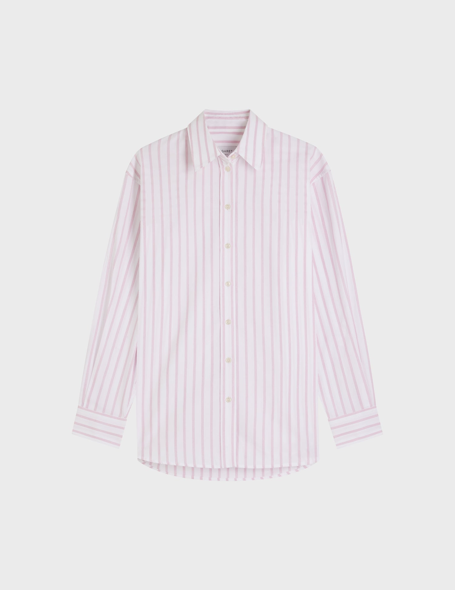 Delina pink striped shirt - Poplin - Shirt Collar#4