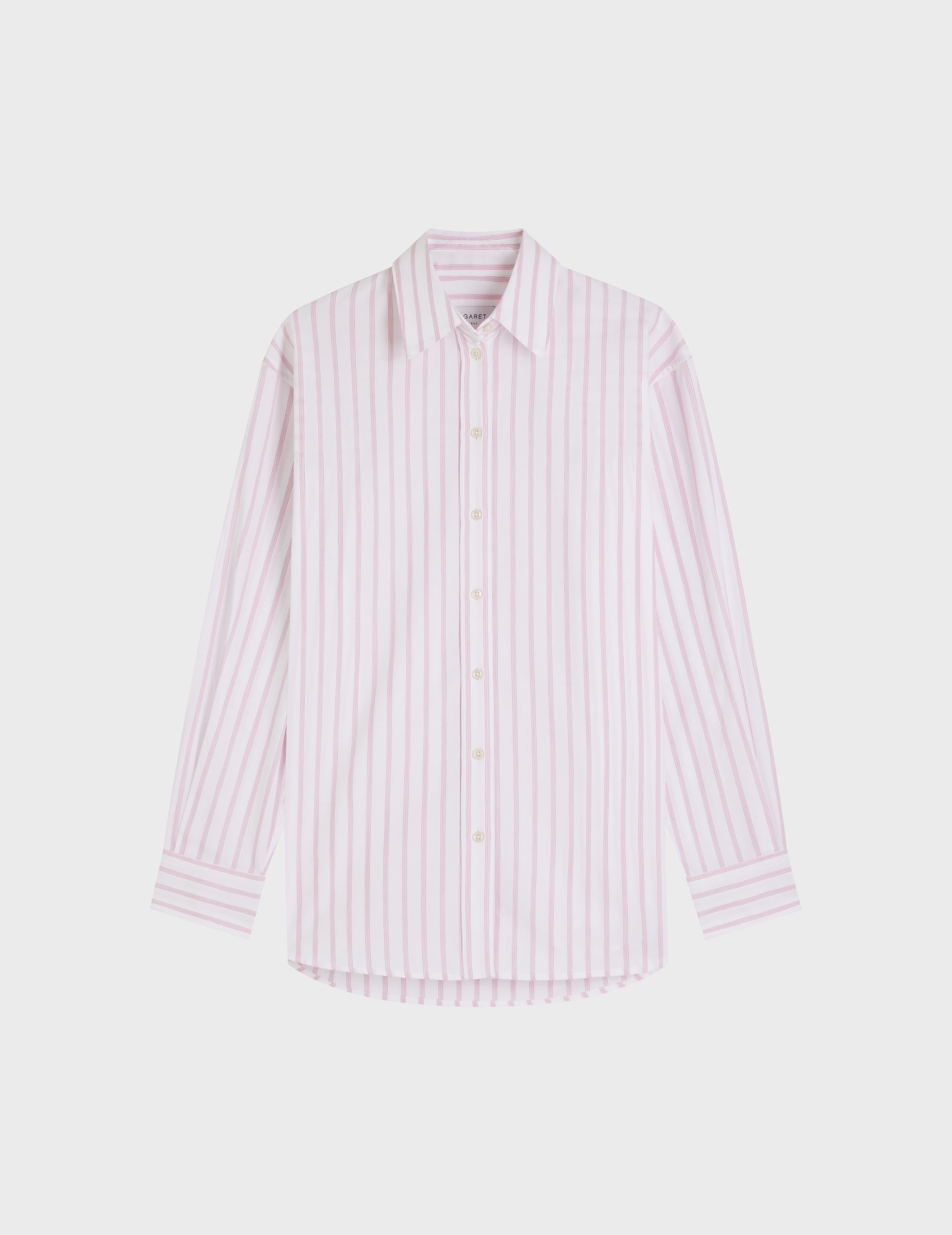 pink striped Delina shirt - Poplin - Shirt Collar