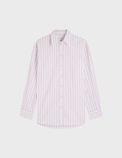 Delina pink striped shirt