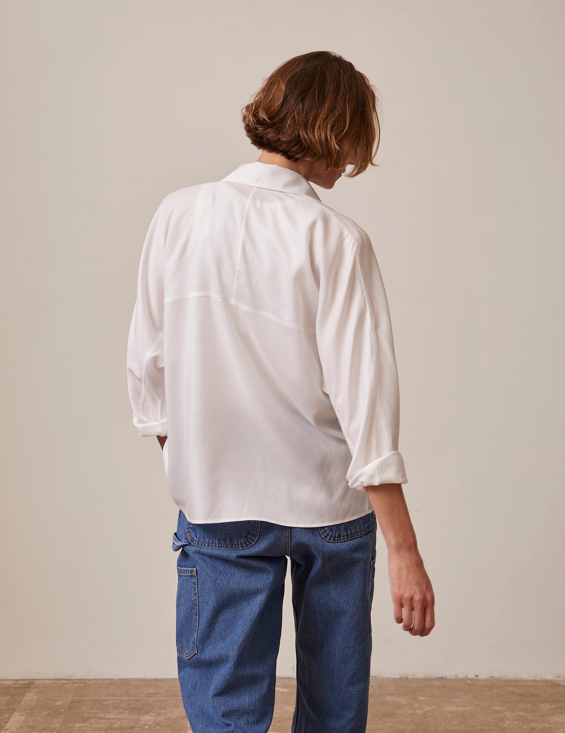 Ilaria white shirt - Lyocell - Shirt Collar