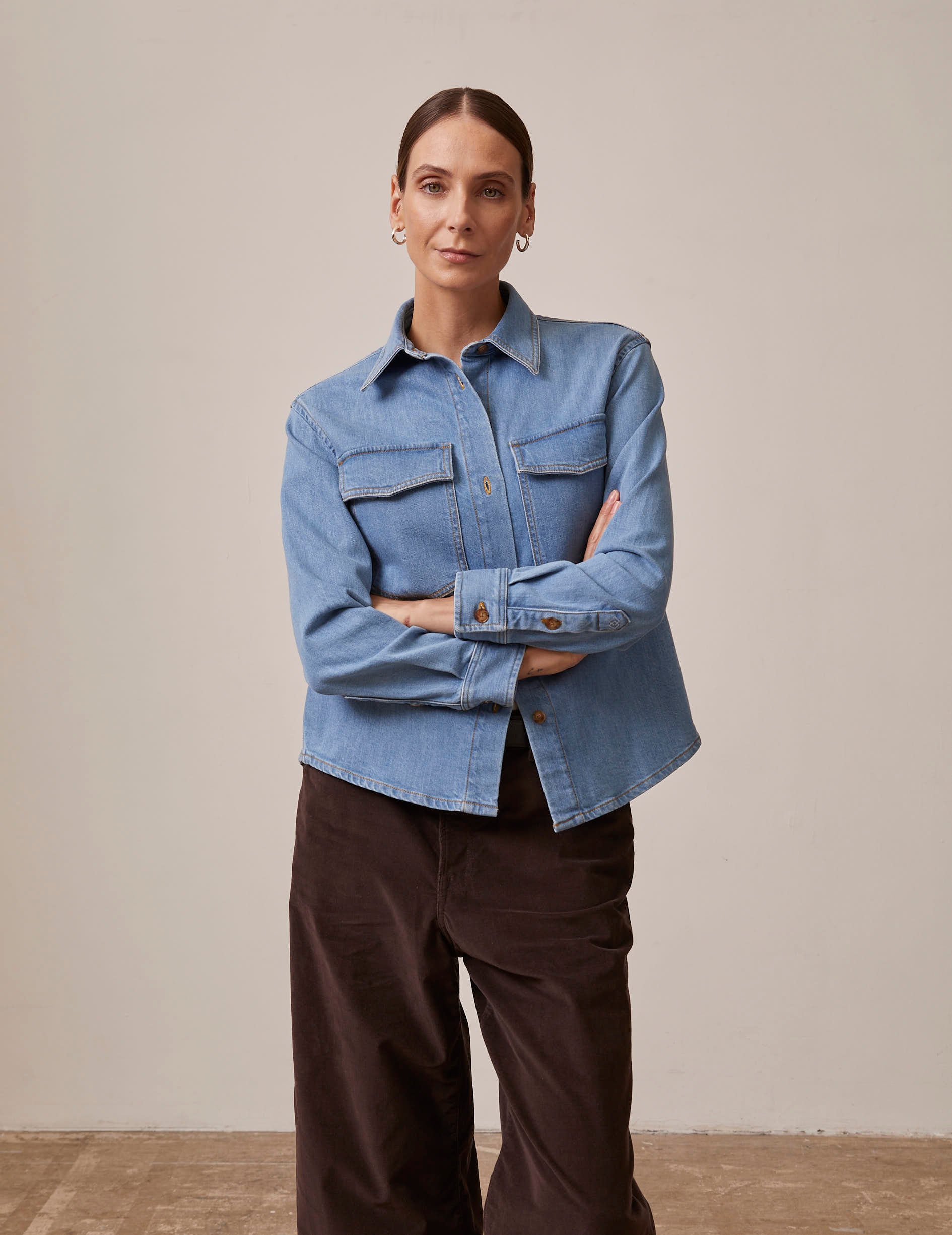 Ingrid blue denim overshirt