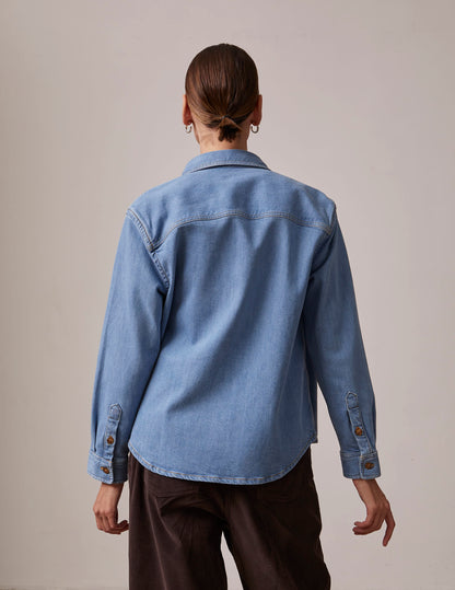 Ingrid blue denim overshirt