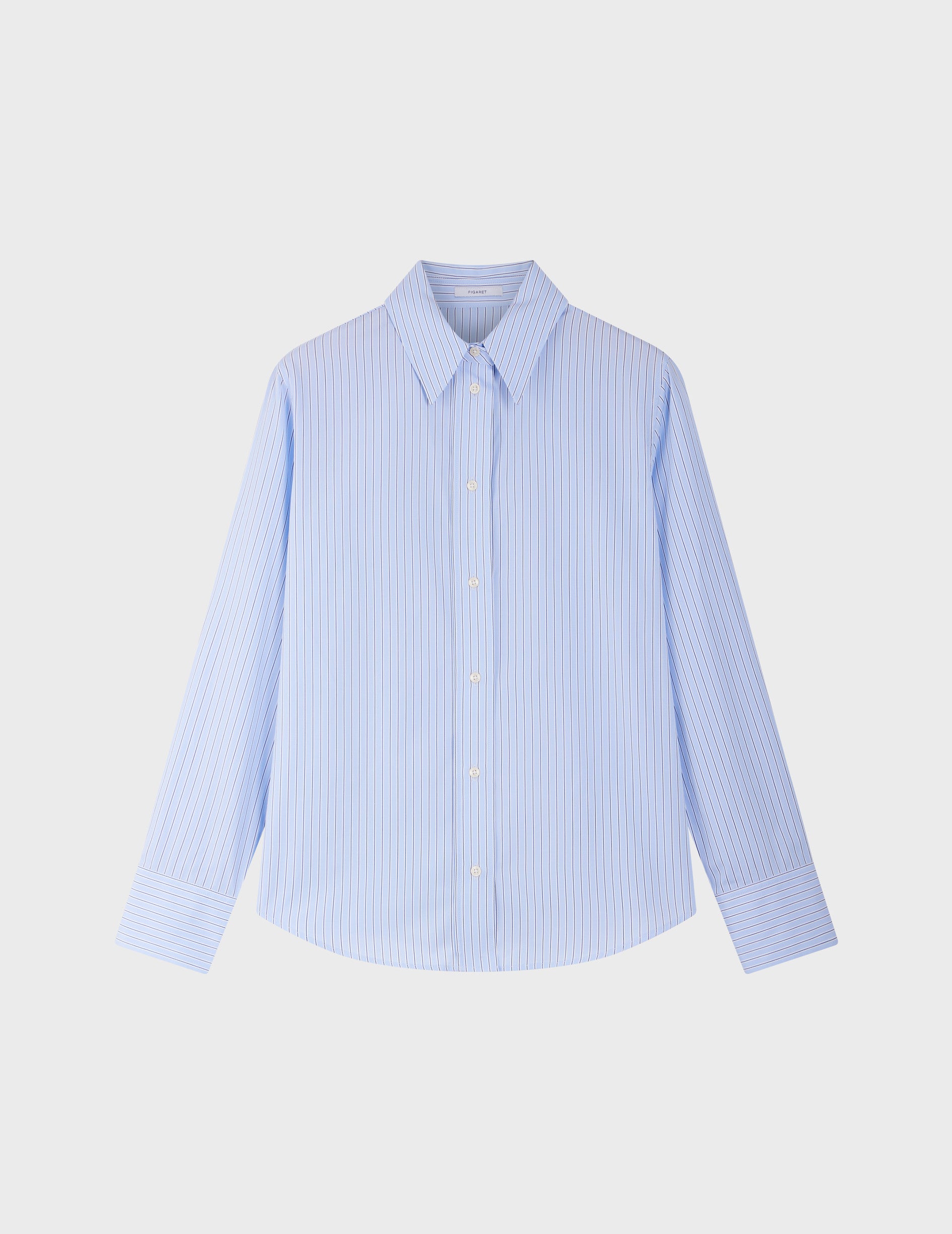 blue striped Innah shirt - Poplin - Long Collar