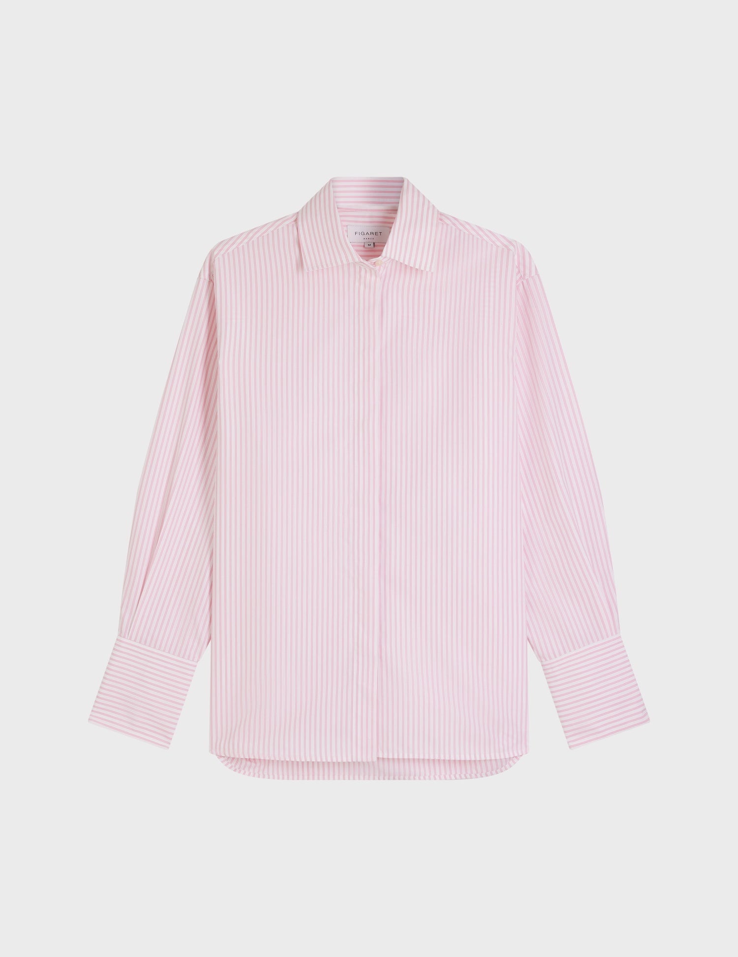 Irene Hidden button placket pink shirt - Poplin - Shirt Collar#5