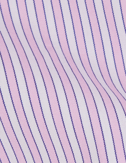 Pink striped Hidden button placket Irina shirt