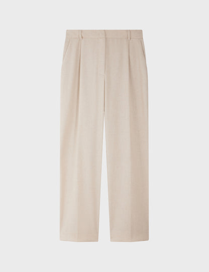 Grazia pants in beige wool fabric