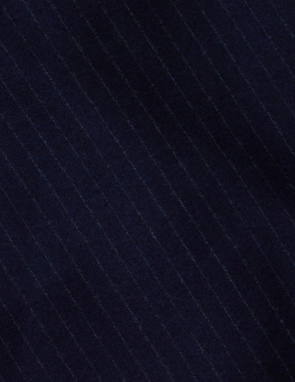 Glory blazer in navy blue striped wool twill