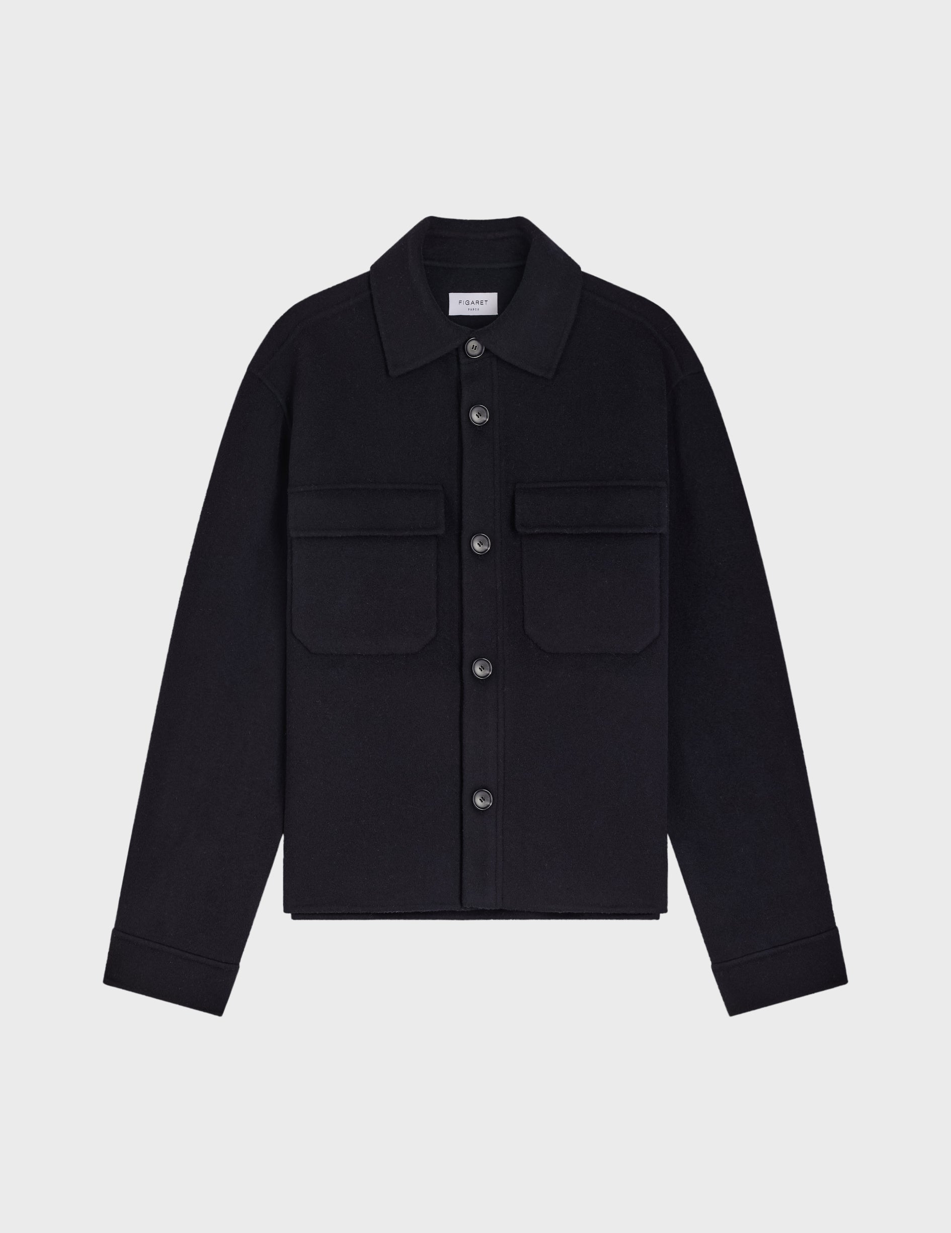 Inoa blouse in navy blue wool