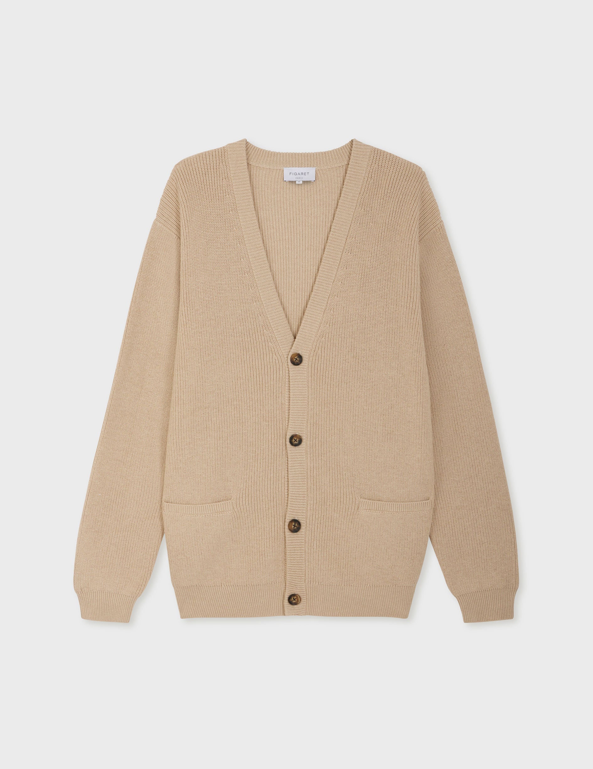 Ferdinand cardigan in beige wool