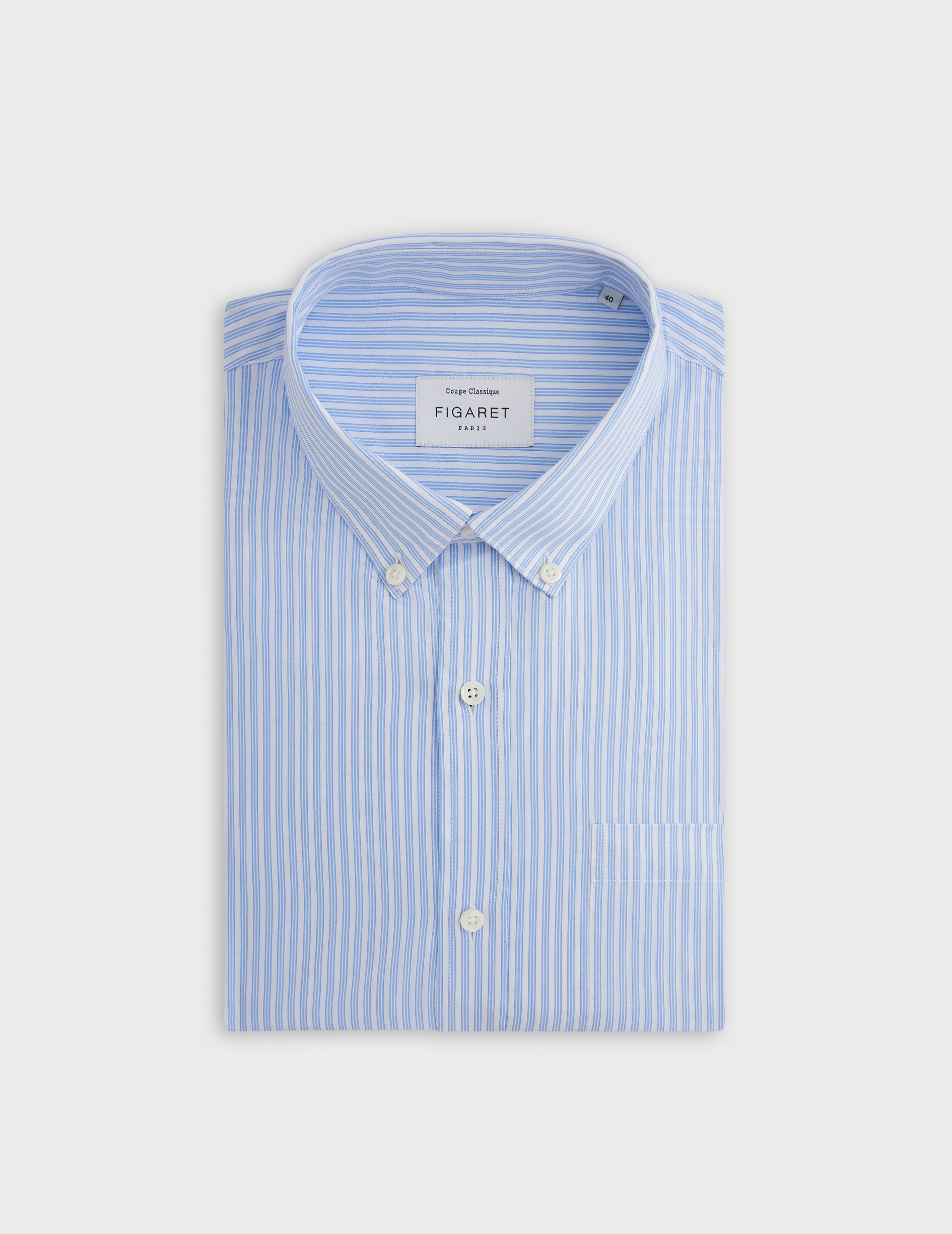 Blue striped classic shirt